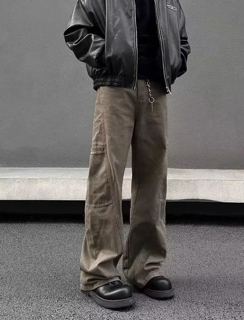 Japanese Brand Wakiko x Kyoko Vintage Maillard Brown Cargo Washed Jeans Size US 29 - 6 Thumbnail