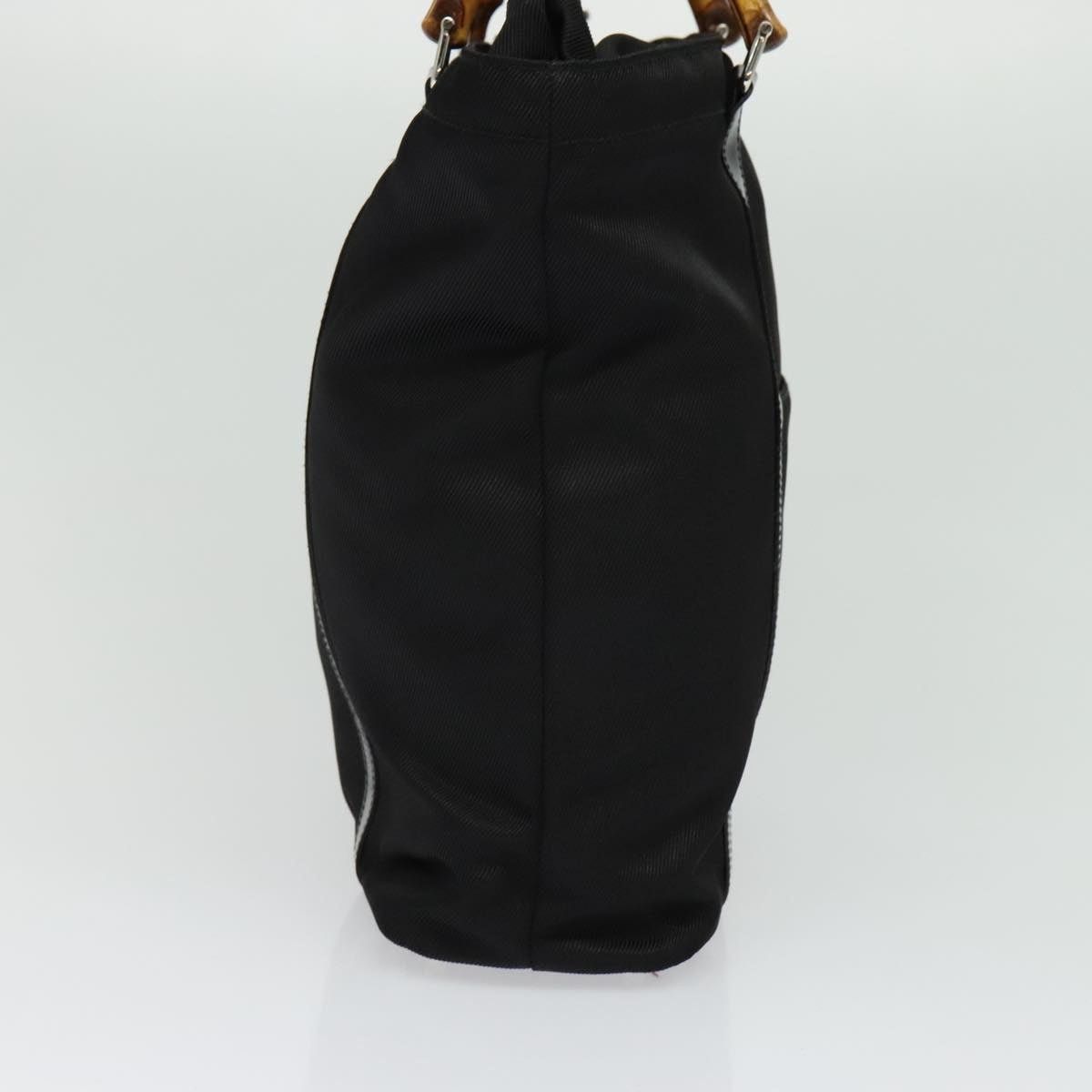 Gucci GUCCI Bamboo Tote Bag Nylon Black Silver 000 1998 000 1998 Size ONE SIZE - 5 Thumbnail