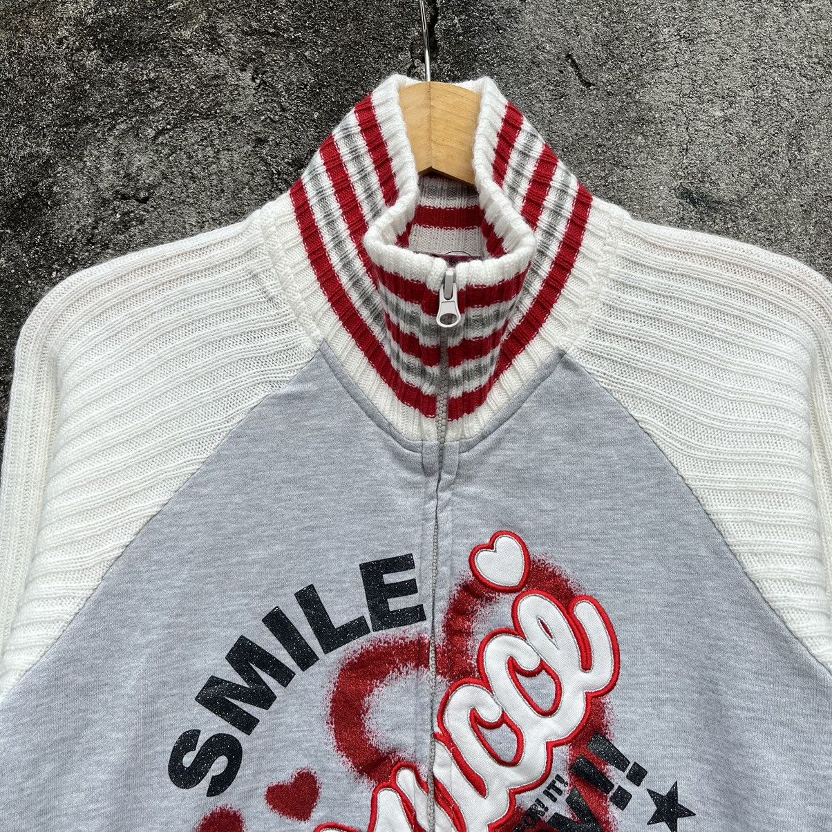 Designer × Fiorucci × Vintage Vintage Fiorucci ‘Smile Be Happy’ Two Tone Track Jacket Size US M / EU 48-50 / 2 - 3 Thumbnail