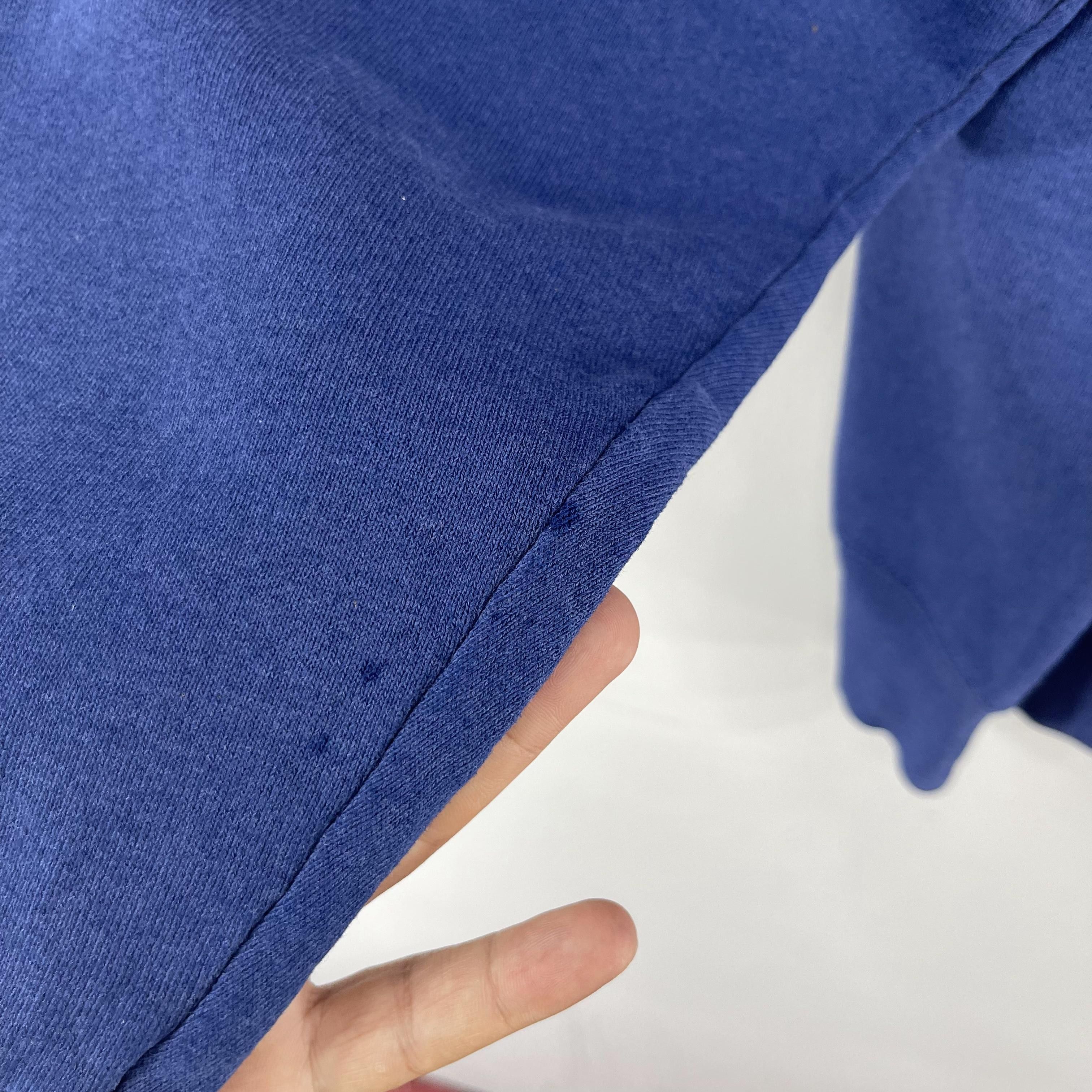 Vintage Vintage 90s Plain Blank Blue Crewneck Sweatshirt Size US XL / EU 56 / 4 - 9 Thumbnail