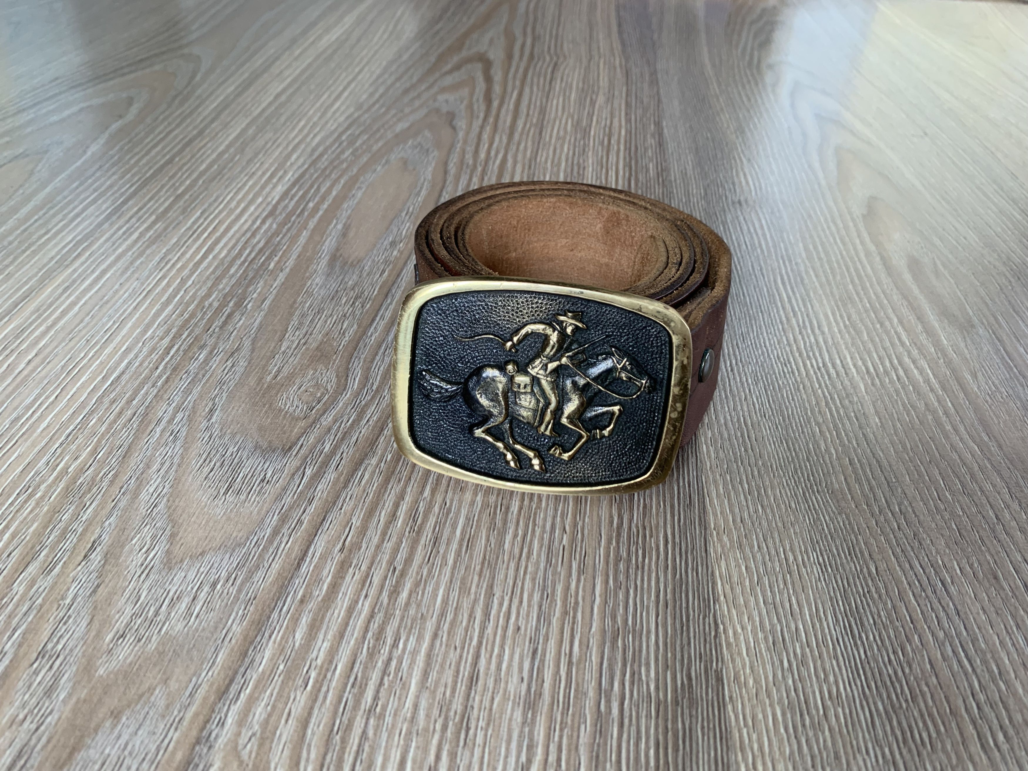 BTS Retro Embossed Western Cowboy Leather Belt