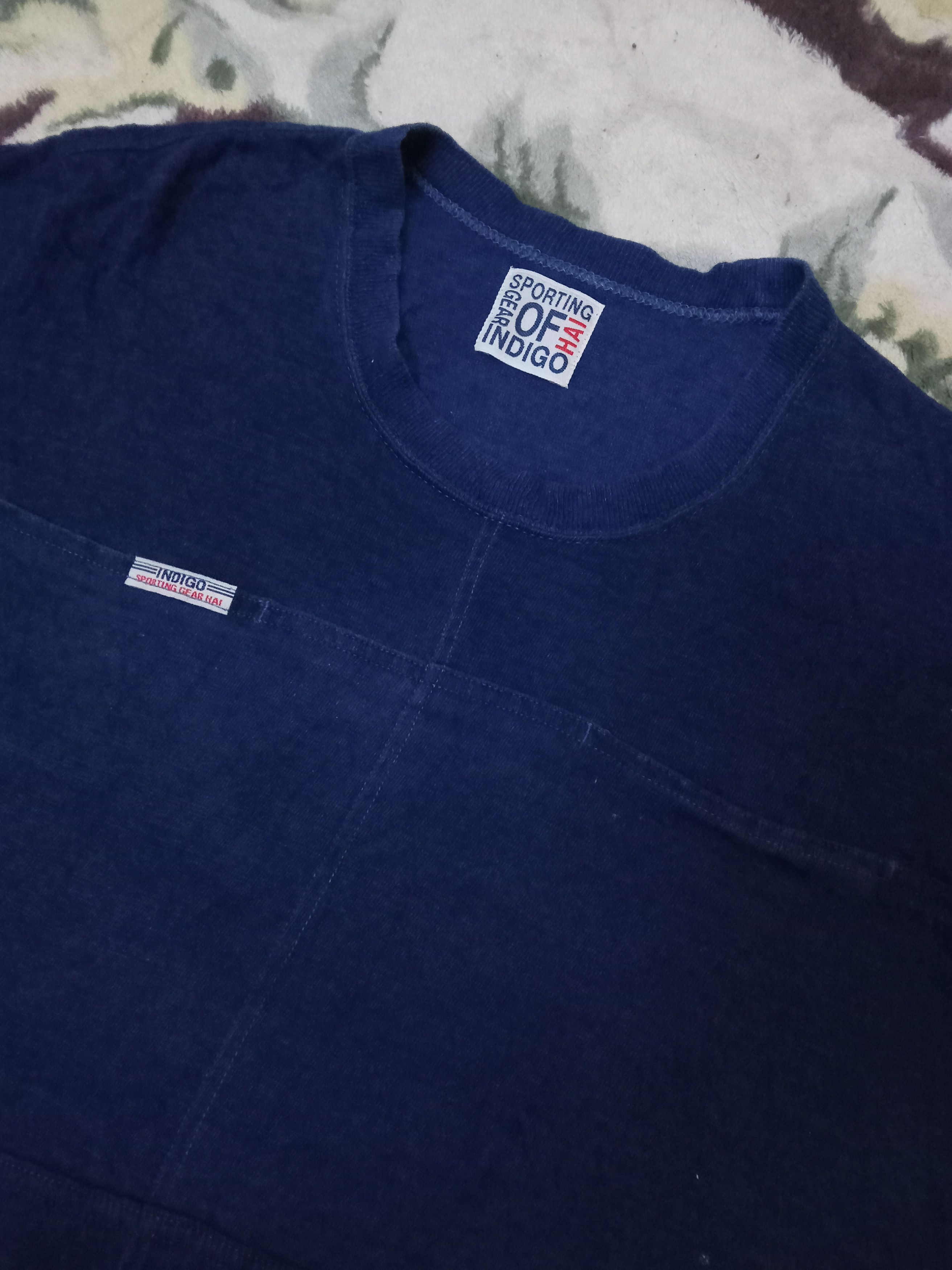 Hai Sporting Gear × Issey Miyake Hai Sporting Gear Indigo Issey Miyake Rare Design T Shirt Size US M / EU 48-50 / 2 - 8 Thumbnail