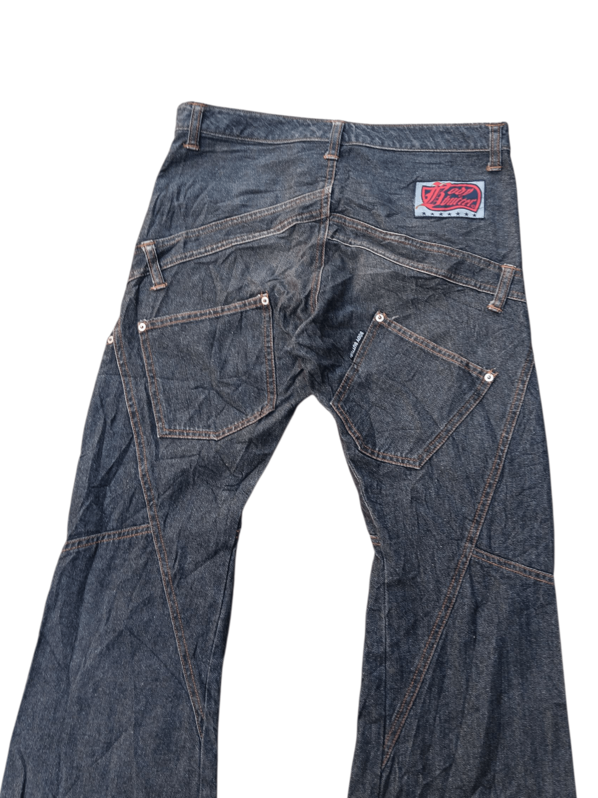 Japanese Brand Body butter rebuild denim flare bootcut Size US 31 - 7 Thumbnail