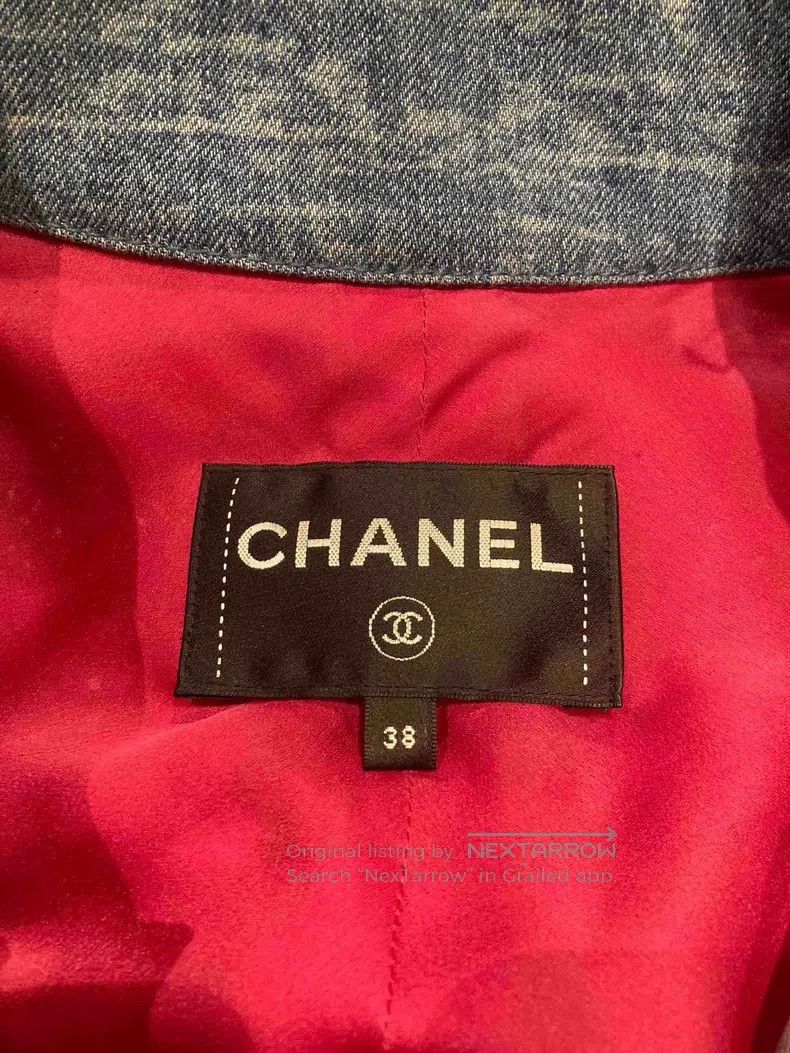 Chanel Chanel Chair Series Pink Blue Denim Knitted Coat Size XS / US 0-2 / IT 36-38 - 5 Thumbnail