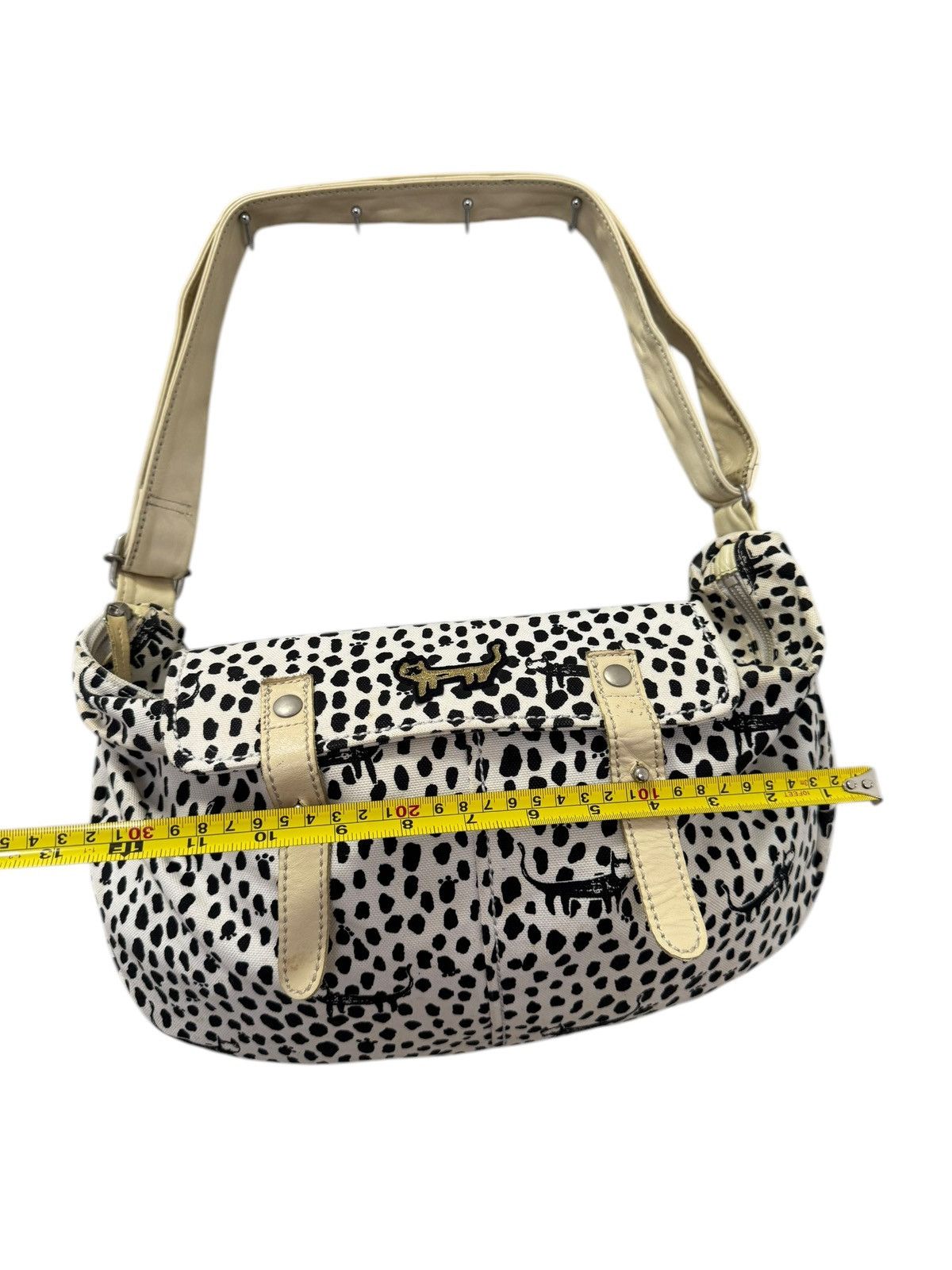 Japanese Brand × Tsumori Chisato TSUMORI CHISATO LEOPARD CAMO BLACK WHITE SHOULDER BAG Size ONE SIZE - 7 Thumbnail