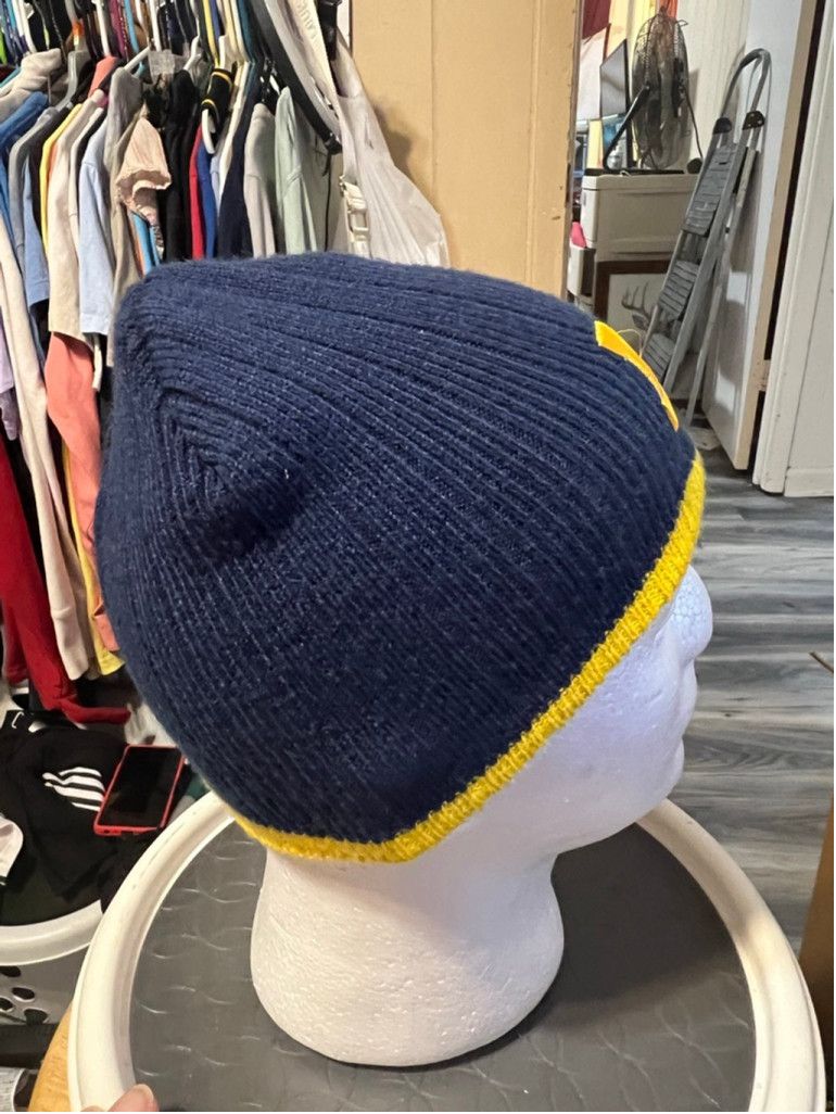 American Needle Men's American Needle Michigan M Blue Yellow Knit Beanie Hat Size 30 - 4 Thumbnail
