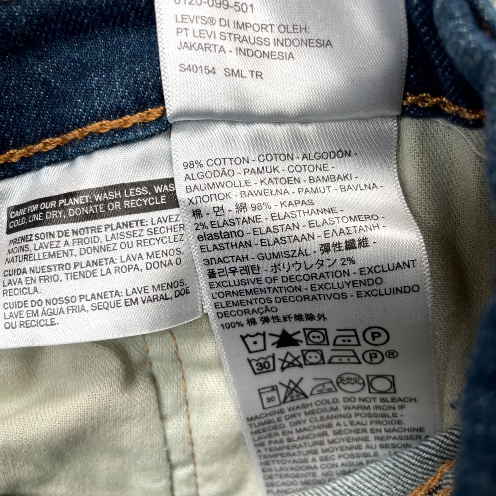 Levi's Mens Levi's 541 Jeans Blue Denim Straight Leg Stretch Cotton Dark Wash 40x30 Size US 40 / EU 56 - 3 Thumbnail