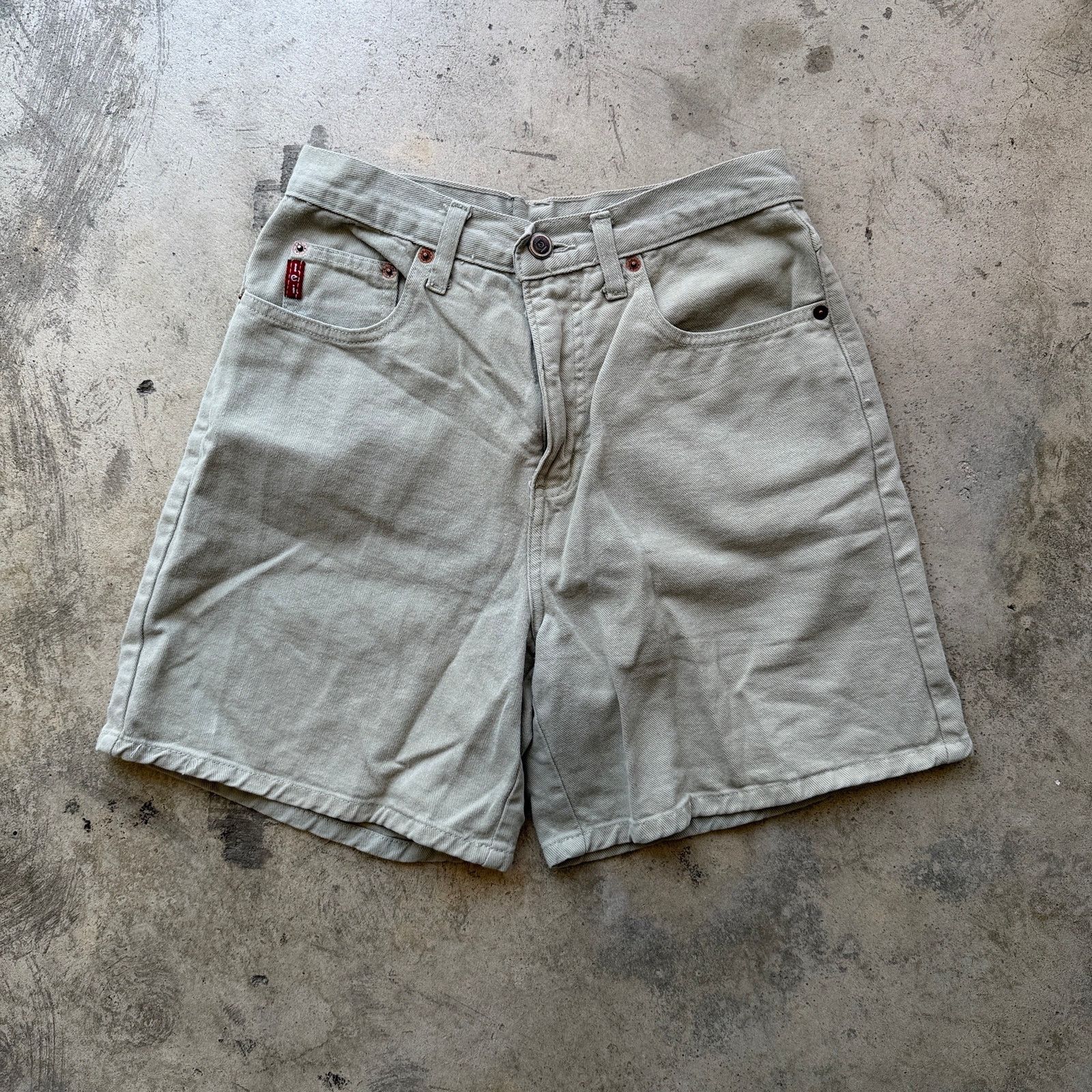L.E.I. Vintage 80s LEI High Waisted Denim Shorts Talon Zip USA Size 32" / US 10 / IT 46 - 1 Thumbnail