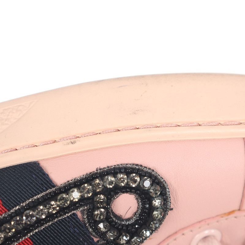 Gucci Gucci Pink Ace Diamante Embellished Sneakers - Size US 5.5 / EU 38 - 7 Thumbnail