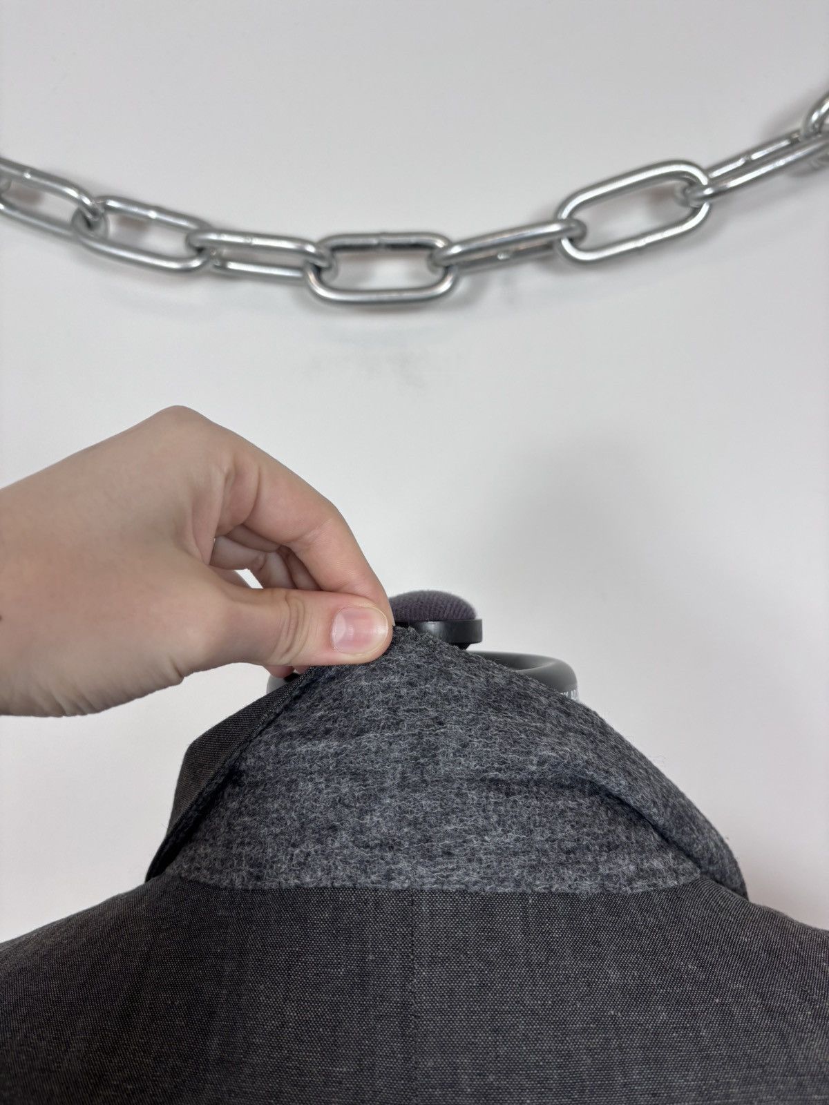 Dolce & Gabbana Dolce & Gabbana Men’s Vintage Grey Linen Wool Blazer Jacket Size 44R - 10 Thumbnail