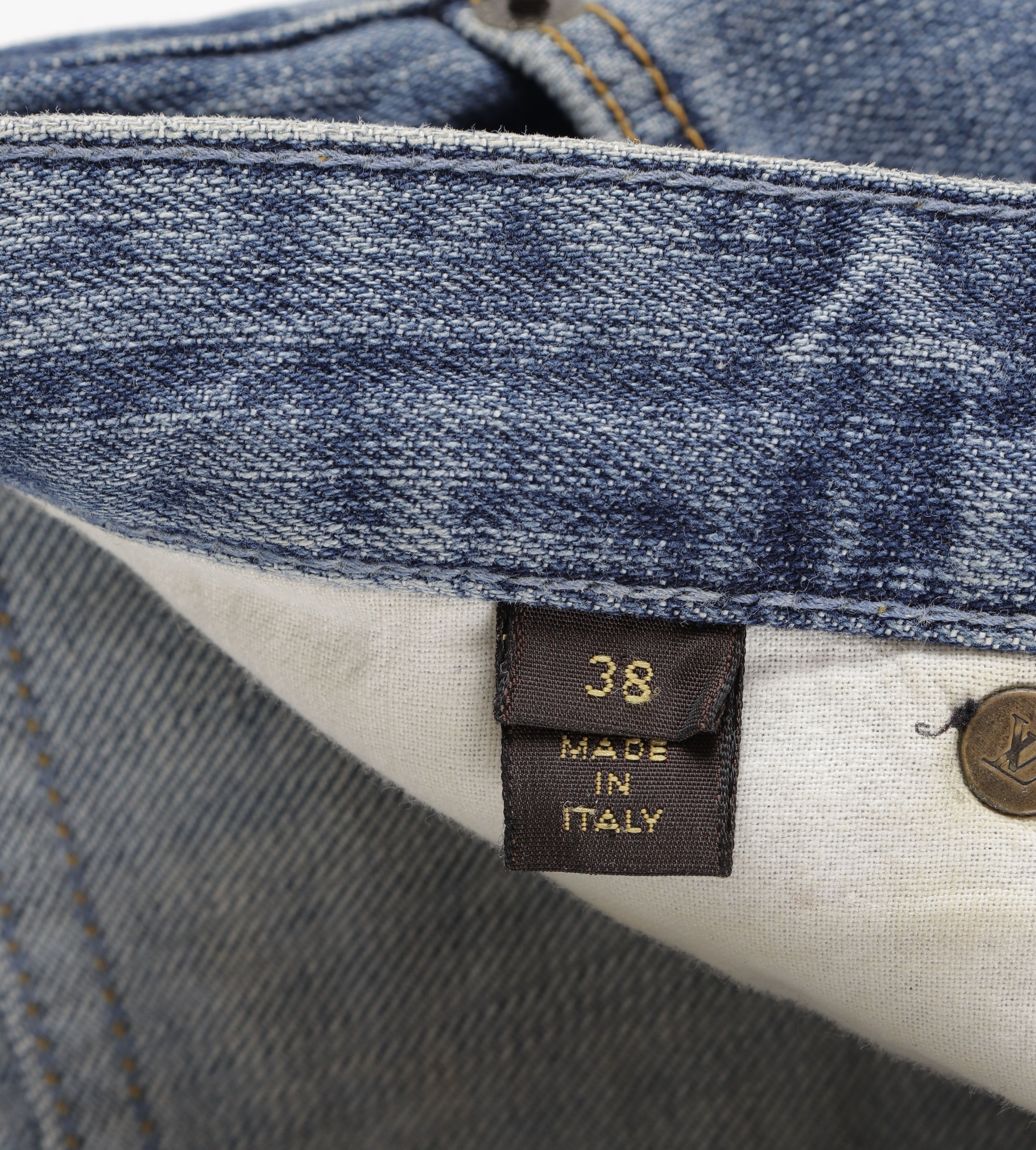 Louis Vuitton Women's Louis Vuitton Blue Cotton Jeans size IT 38 Size 26" / US 2 / IT 38 - 6 Thumbnail