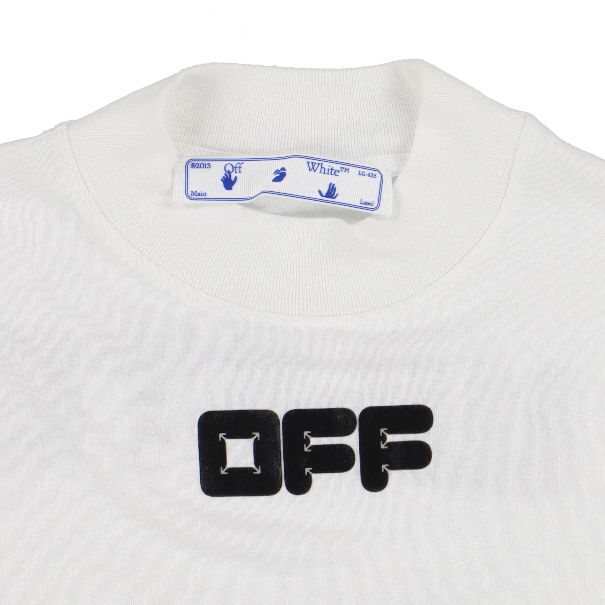 Off-White White Arrows Font Oversized Long Sleeve Mock Neck T-Shirt Size US S / EU 44-46 / 1 - 5 Thumbnail