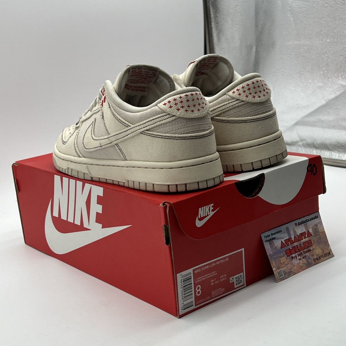 Nike Nike dunk low Sashiko light Orewood brown Size US 8 / EU 41 - 4 Thumbnail