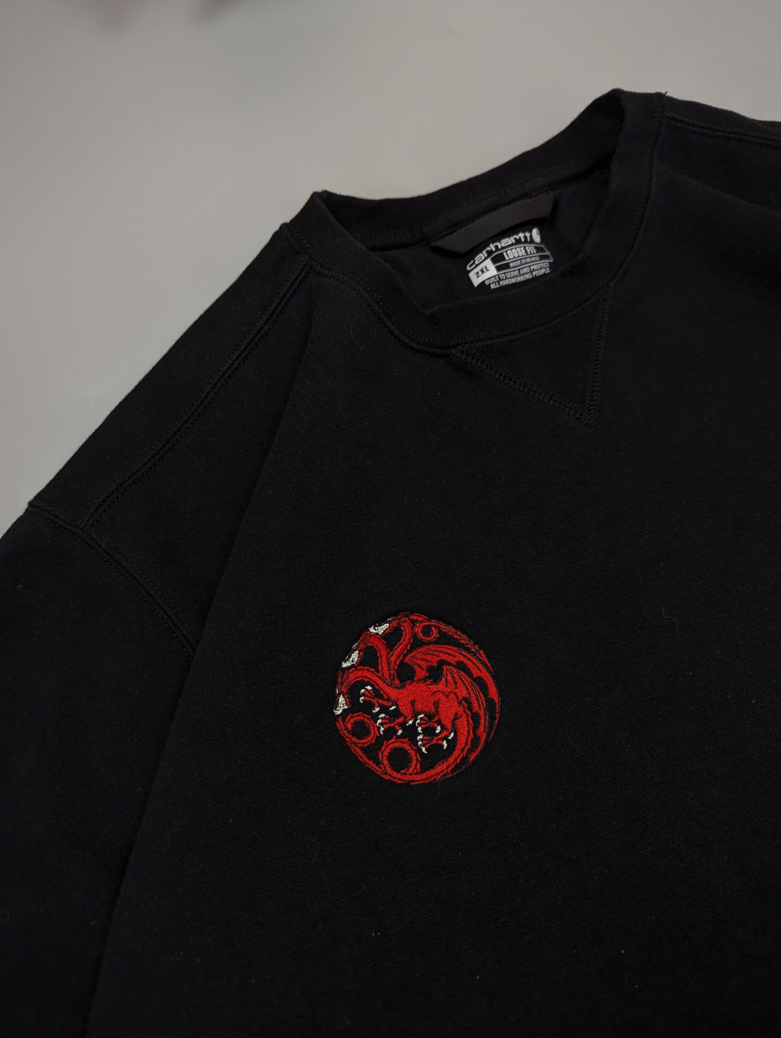 Carhartt Wip Carhartt WIP Loose Fit Dragon Embroidery Workwear Sweatshirt Size US XXL / EU 58 / 5 - 11 Thumbnail