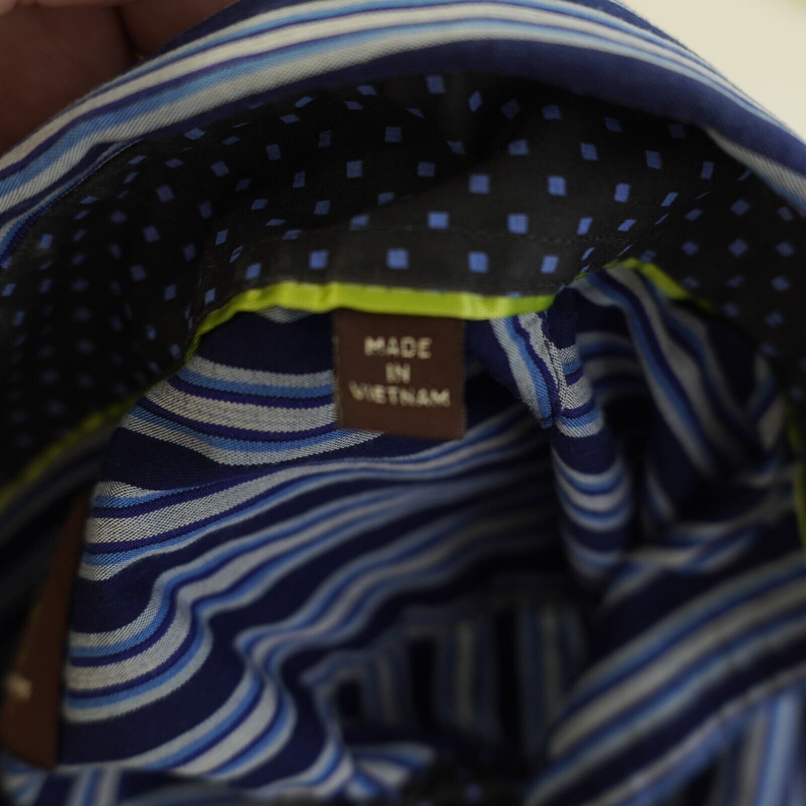 Tailorbyrd Tailorbyrd Blue Striped Flip Cuff Pocket Front Button Down S Size US S / EU 44-46 / 1 - 11 Thumbnail