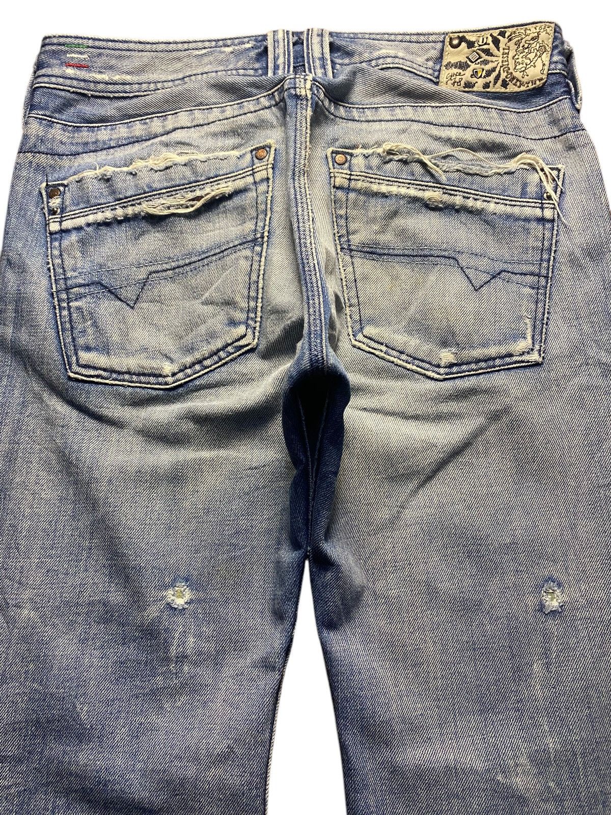 Diesel Black Gold Diesel Timmen Jeans Ripped Denim 0071J Size US 31 - 4 Thumbnail