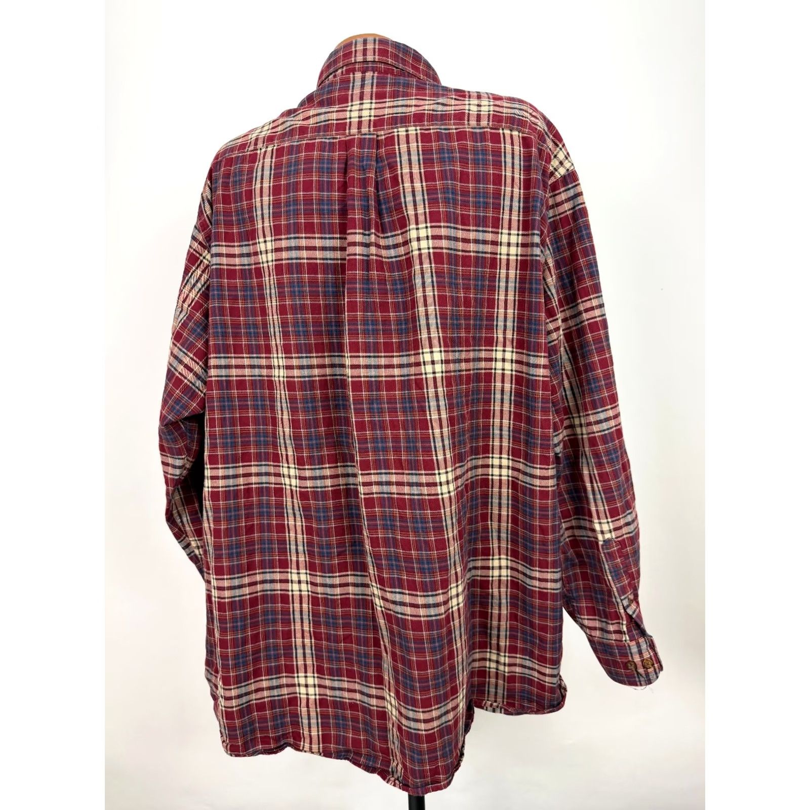 Roundtree & Yorke VINTAGE Roundtree & Yorke Portuguese Flannel Shirt Men 3XL TALL Red Plaid Button-Up Size US XXL / EU 58 / 5 - 6 Thumbnail
