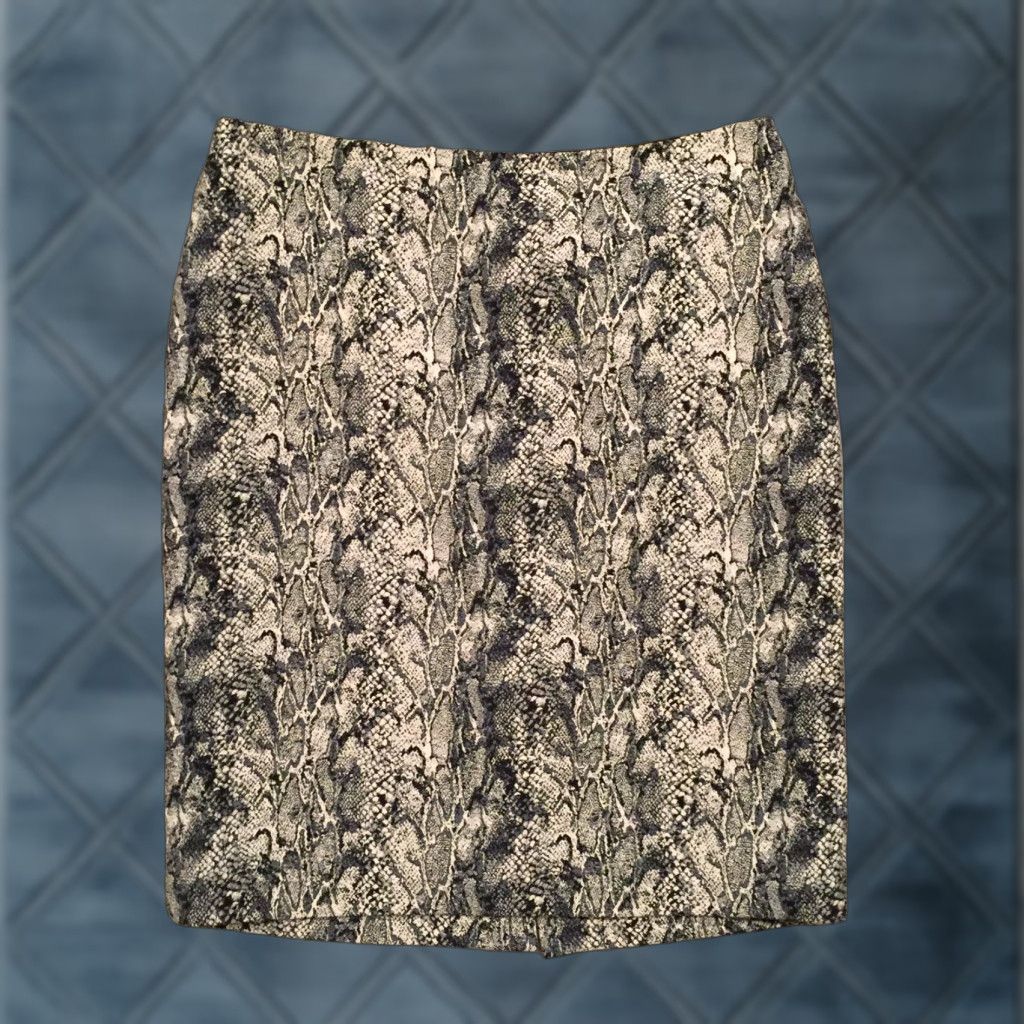 Talbots Talbots Skirt Petites Pencil 6P Beige Gray Animal Print Knee Length Lined Wool? Cotton Blend? Size 28" / US 6 / IT 42 - 1 Thumbnail