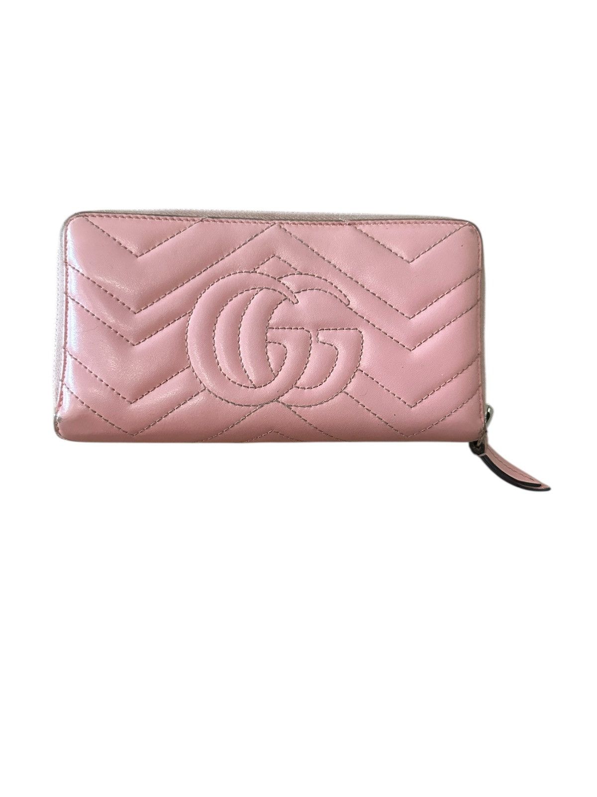 Gucci Gucci GG Marmont Zip Around Wallet Matelasse Leather Size ONE SIZE - 2 Thumbnail
