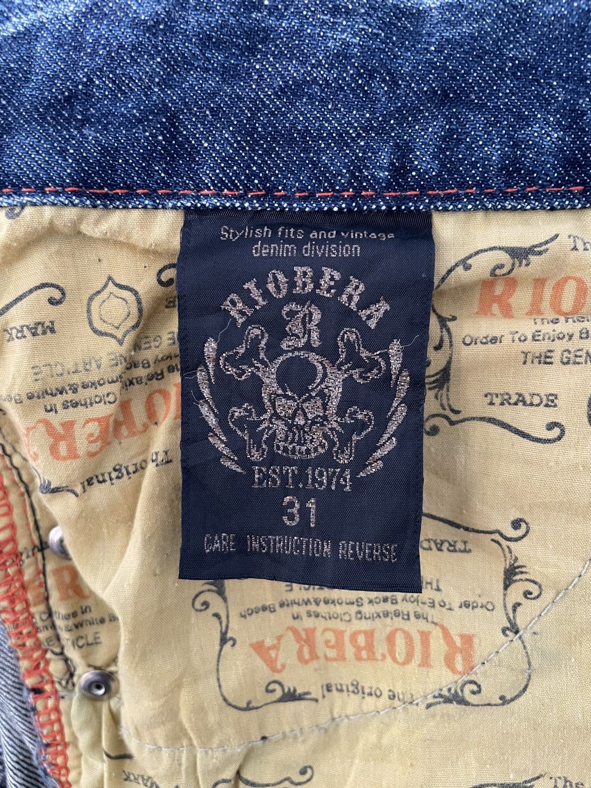 Japanese Brand Vintage Y2K Reobera Low Rise Boot Cut Distressed Flare Jeans Size 31" - 12 Thumbnail