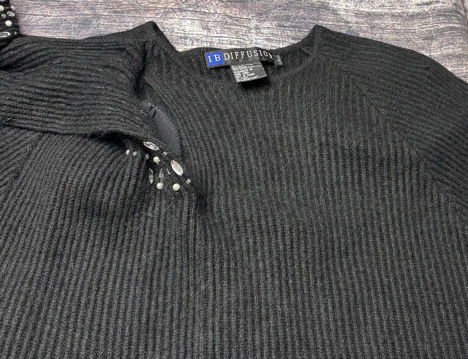 Other 90s I.B. Diffusion Sweater Womens L Silk Angora Blend Scarf Size L / US 10 / IT 46 - 4 Thumbnail