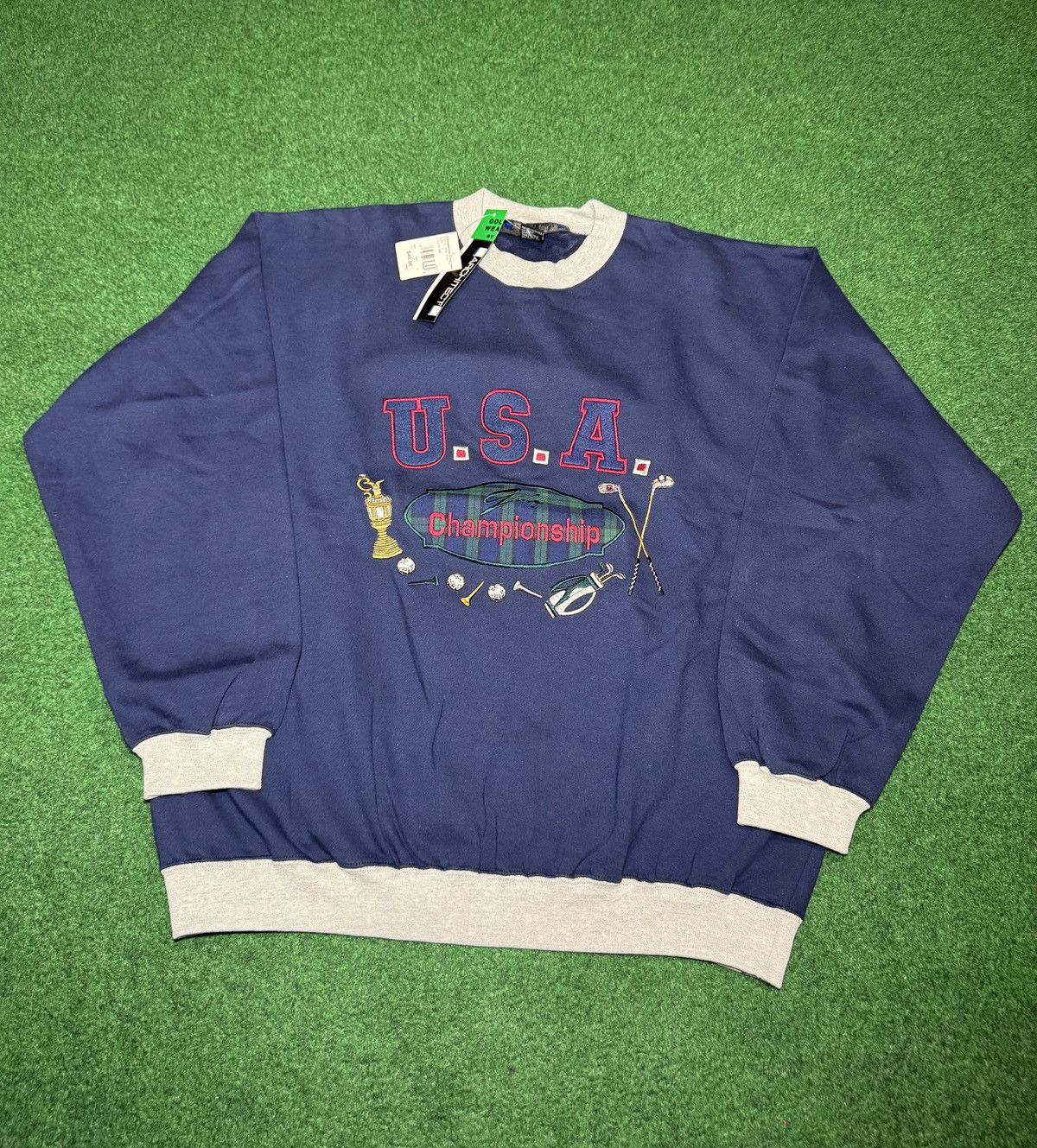 Vintage USA Championship Golf Sweatshirt Lrg Architect Crewneck Size US L / EU 52-54 / 3 - 1 Thumbnail