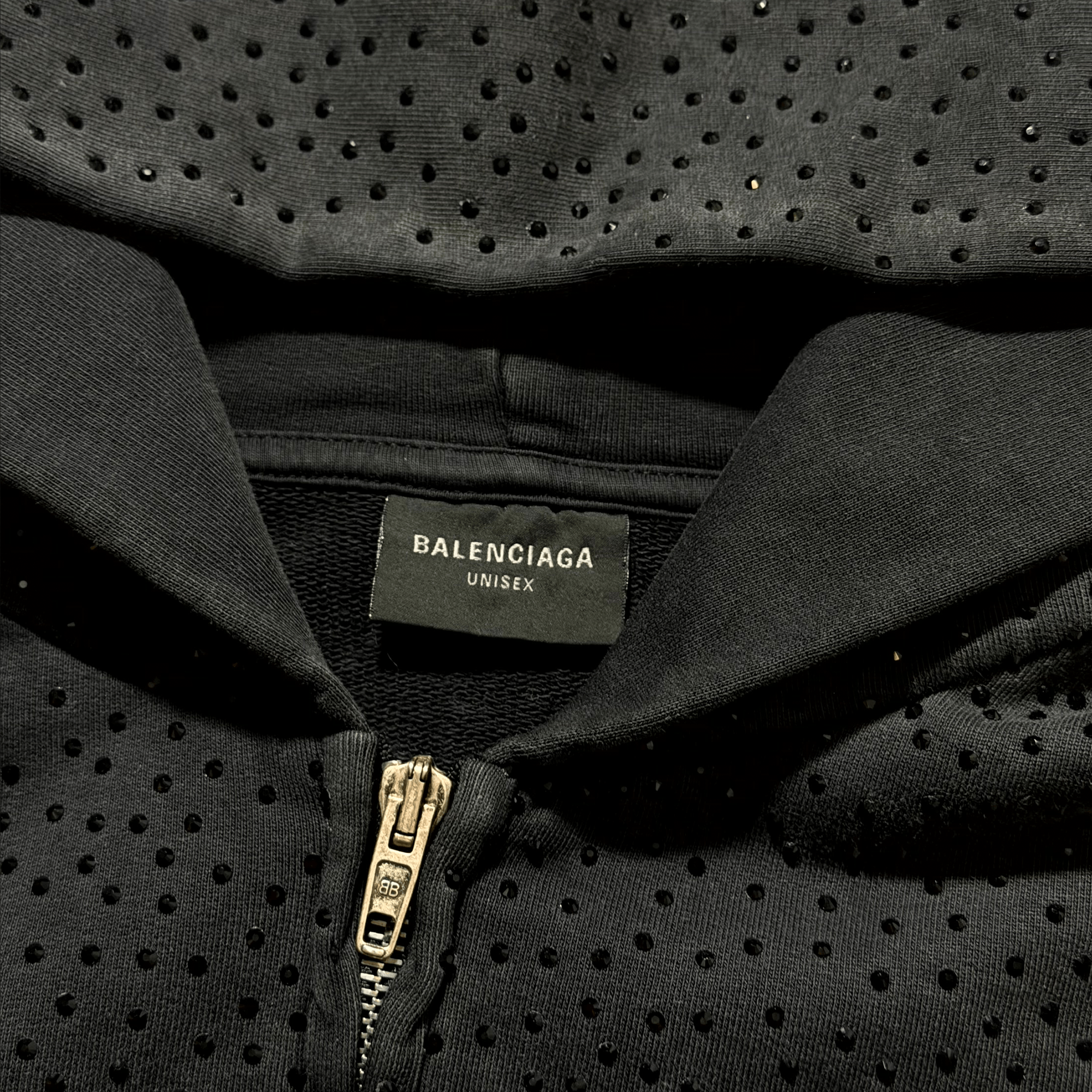 Balenciaga 2022 Balenciaga Black Rhinestone Zip Up Size US XS / EU 42 / 0 - 3 Thumbnail
