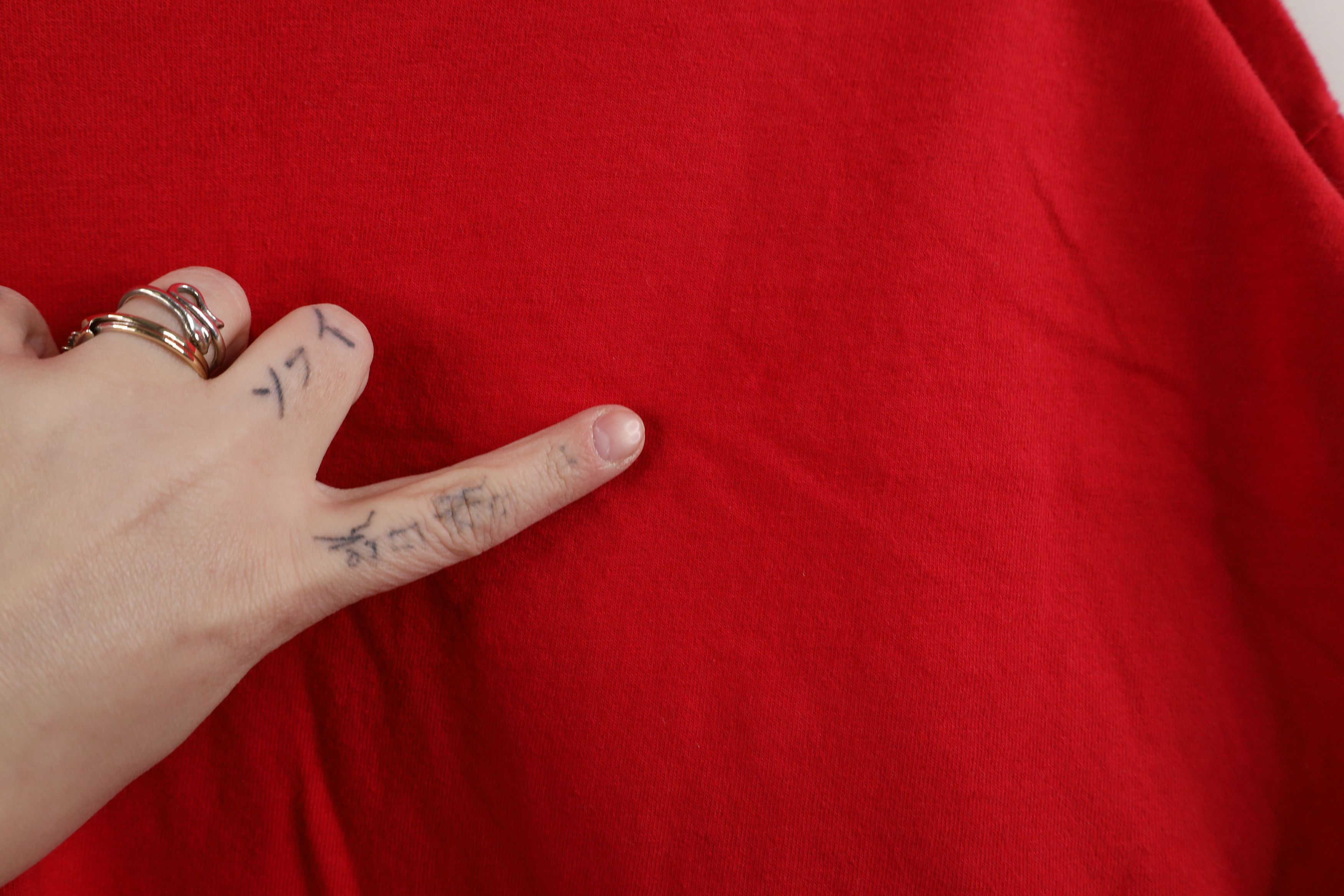 Hanes × Vintage Vintage 90s Hanes Beefy Blank Cotton Long Sleeve T-Shirt Red Size US XL / EU 56 / 4 - 8 Thumbnail