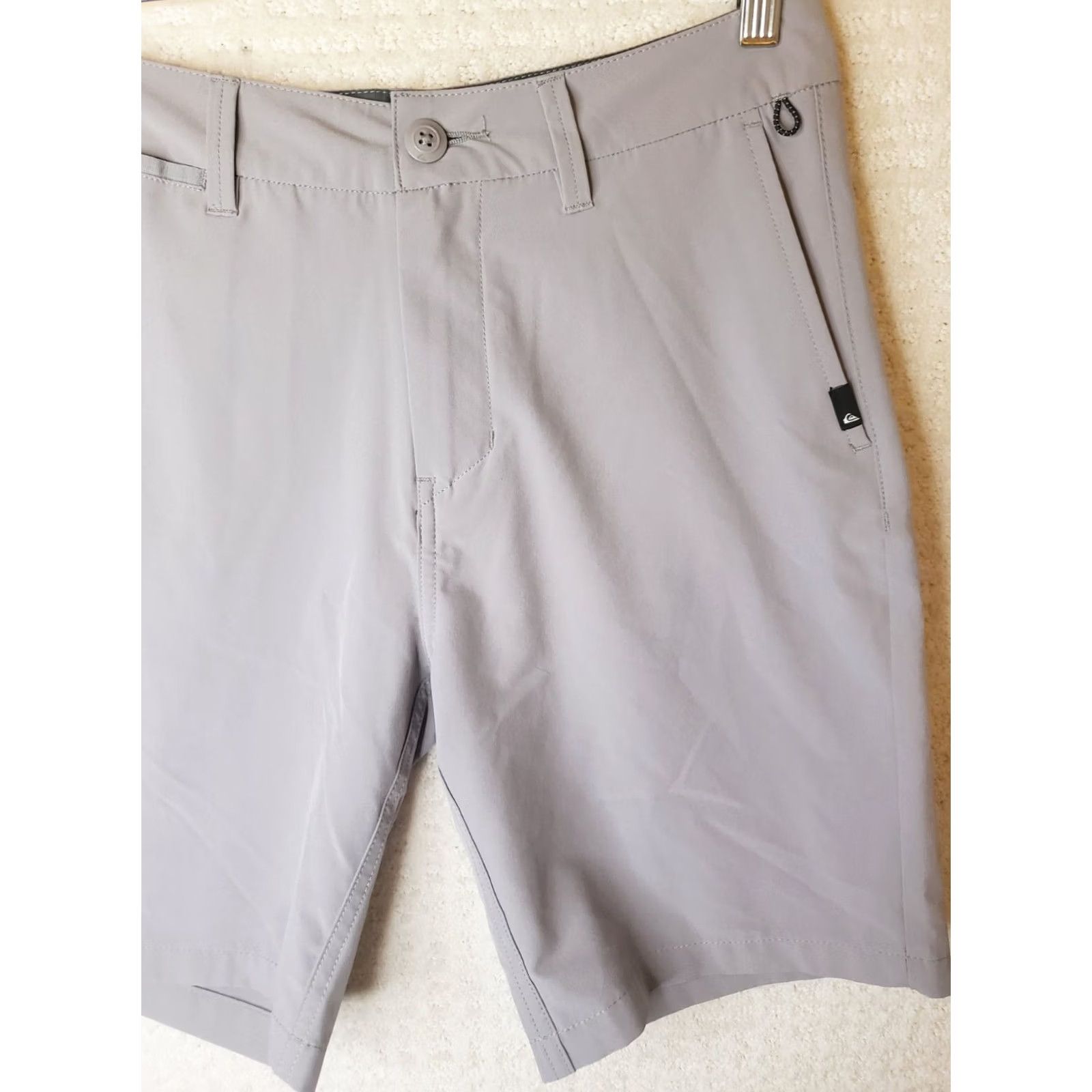Vintage Hybrid Amphibian Shorts Mens 28" Bottom Regular Gray Solid UV-Protection Quick Dry Stretch Swimming Surf Beach Boating Casual Land or Water Use Mens Size US 28 / EU 44 - 3 Thumbnail