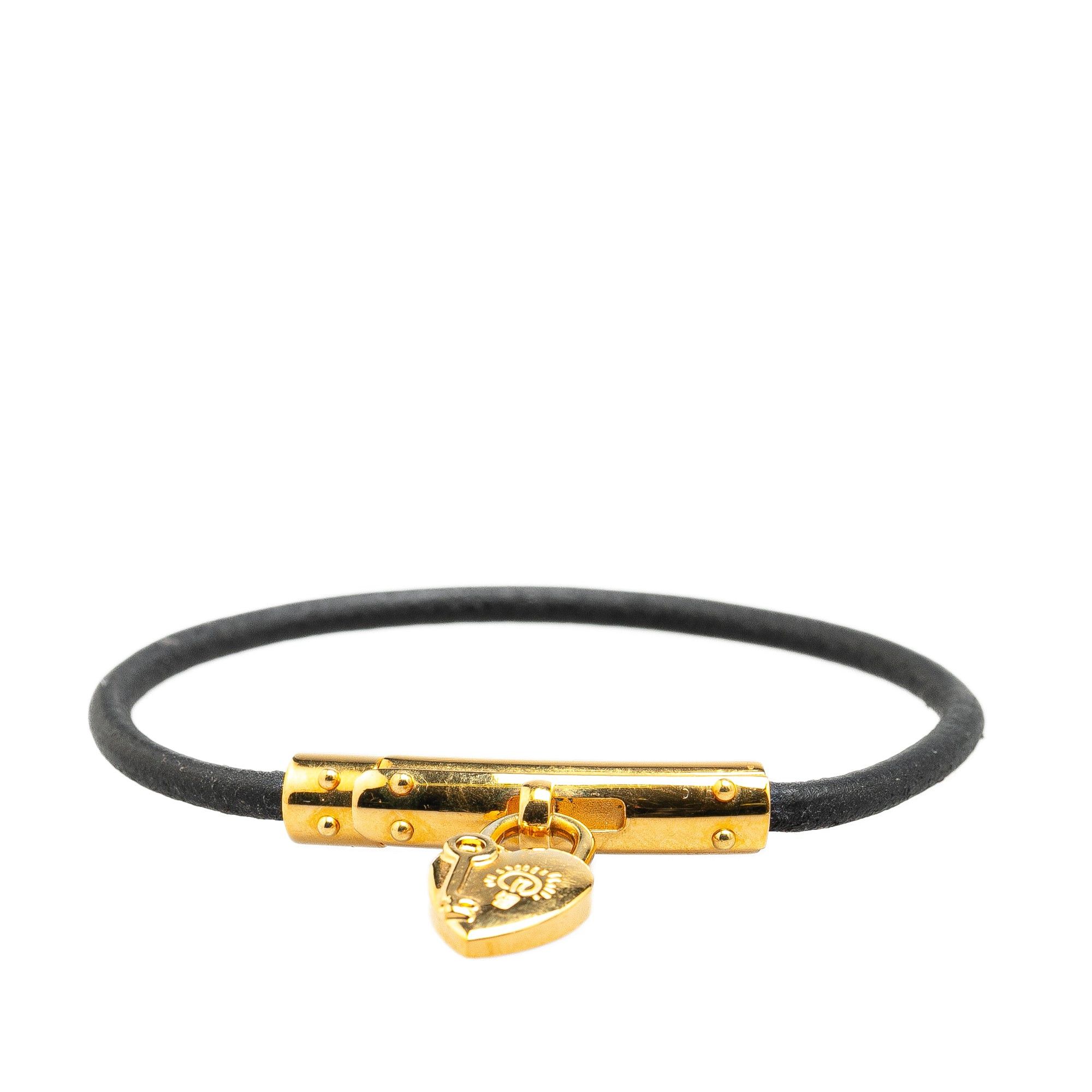 Hermes Hermès Gold Plated Cadena Heart Charm Bracelet Gold Size ONE SIZE - 1 Thumbnail