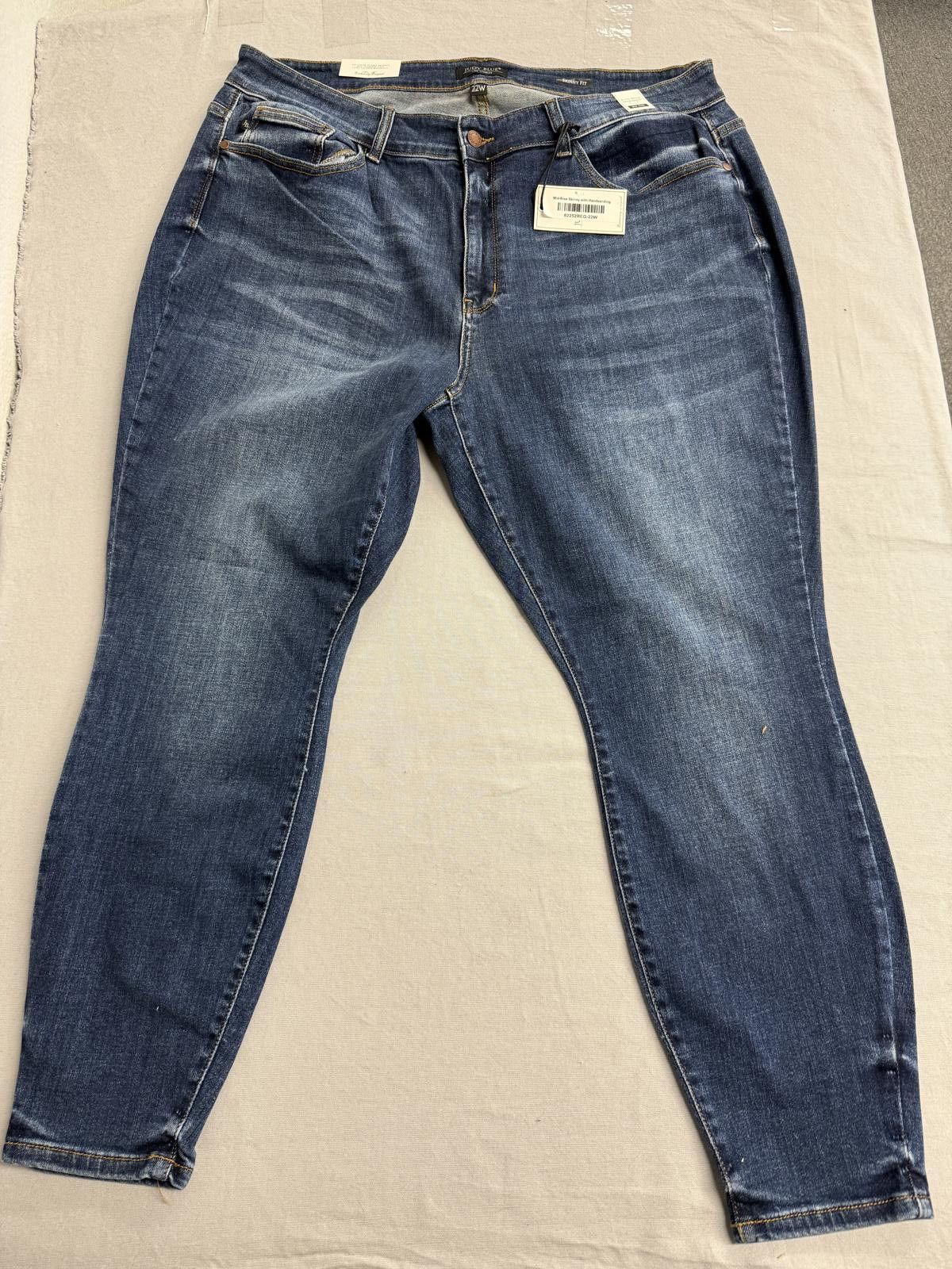 Other Judy Blue Jean Mid-Rise Skinny with Handsanding NWT Size 22W Size 42" / US 20 - 1 Thumbnail