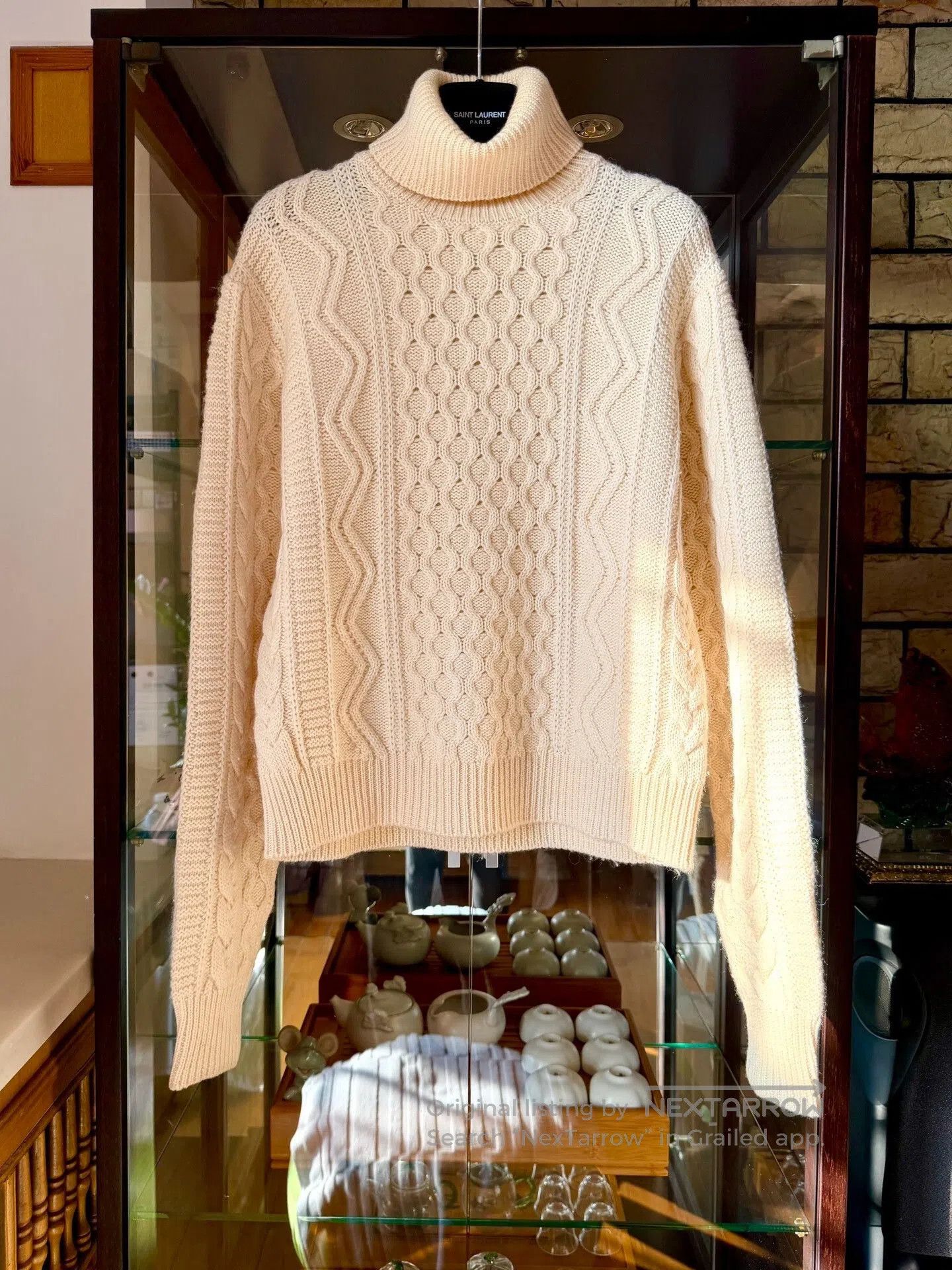 Saint Laurent Paris Saint Laurent 19SS Wool Cable Knit Turtleneck. Size US M / EU 48-50 / 2 - 1 Thumbnail