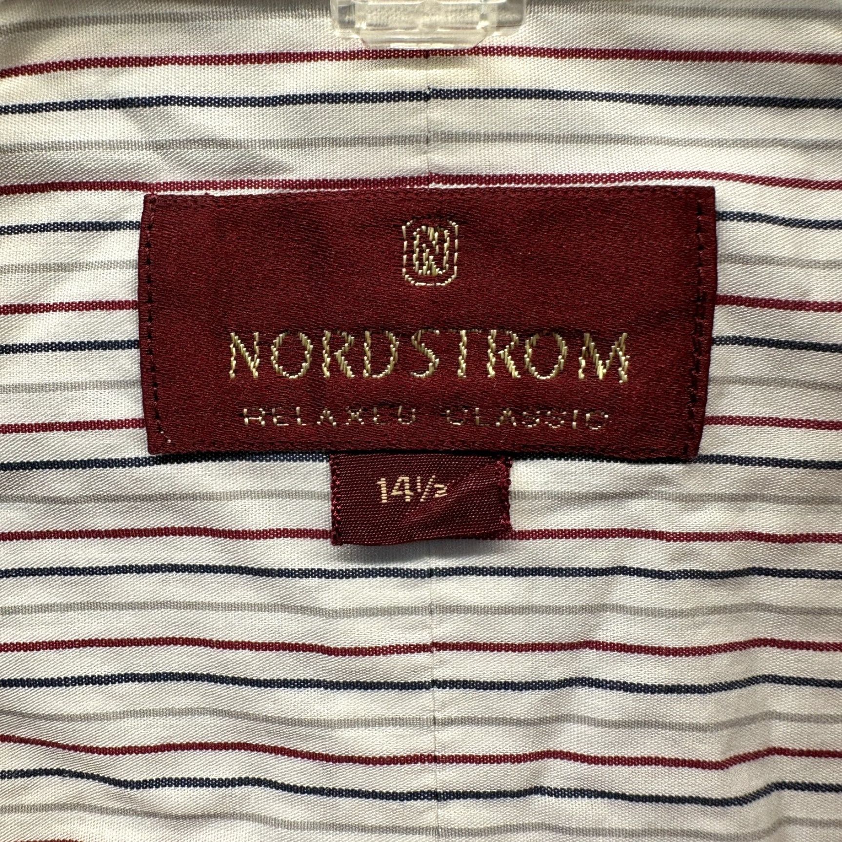 Nordstrom VINTAGE Nordstrom Shirt Mens Button-Up White Striped 15.5 14.5 Small Cotton Casual Size US L / EU 52-54 / 3 - 3 Thumbnail