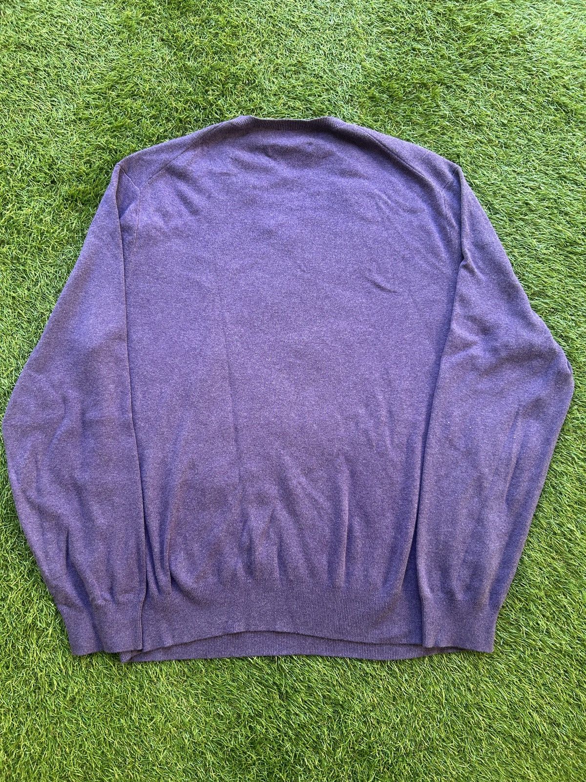 Polo Ralph Lauren × Vintage Polo Ralph Lauren Men’s Vintage V Neck Purple Sweater Size US XL / EU 56 / 4 - 4 Thumbnail