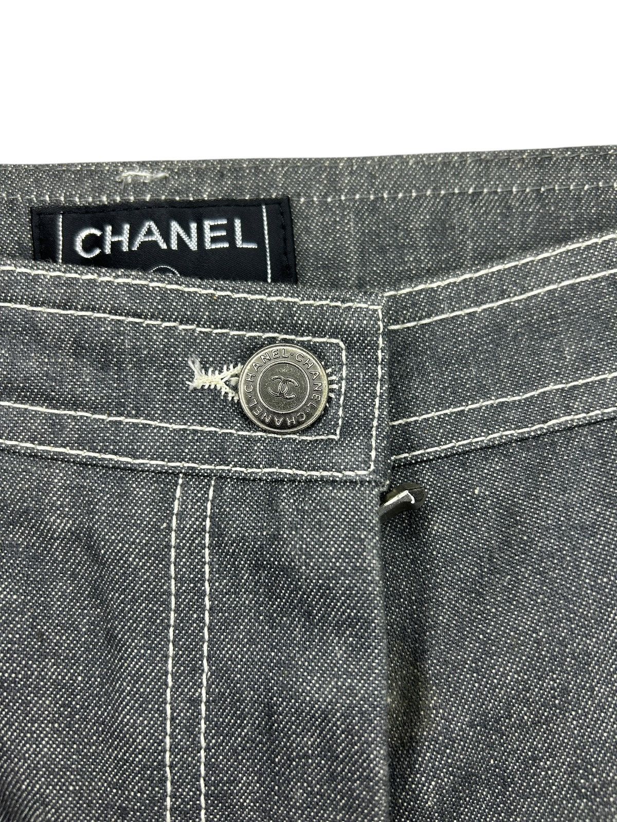 Chanel × Karl Lagerfeld S/S 01 Raw Denim Size 30" / US 8 / IT 44 - 5 Thumbnail