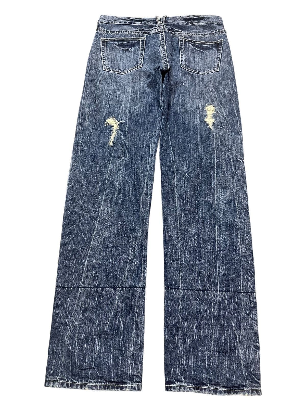 If Six Was Nine Vintage Japanese Brand Whiskers Grunge Distressed Denim Size US 31 - 7 Thumbnail