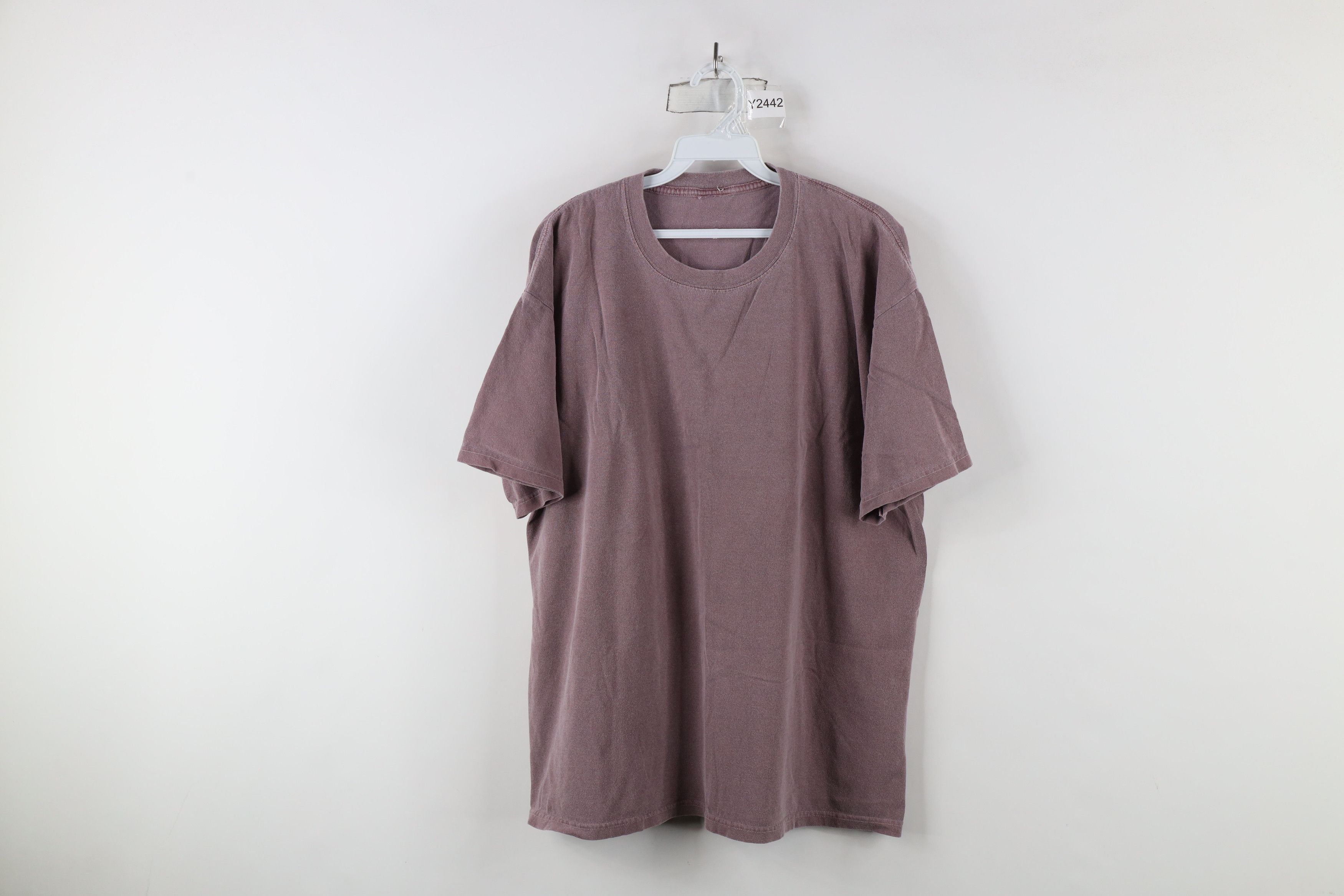 Vintage Vintage 90s Streetwear Stonewash Short Sleeve T-Shirt Red Size US XL / EU 56 / 4 - 1 Thumbnail
