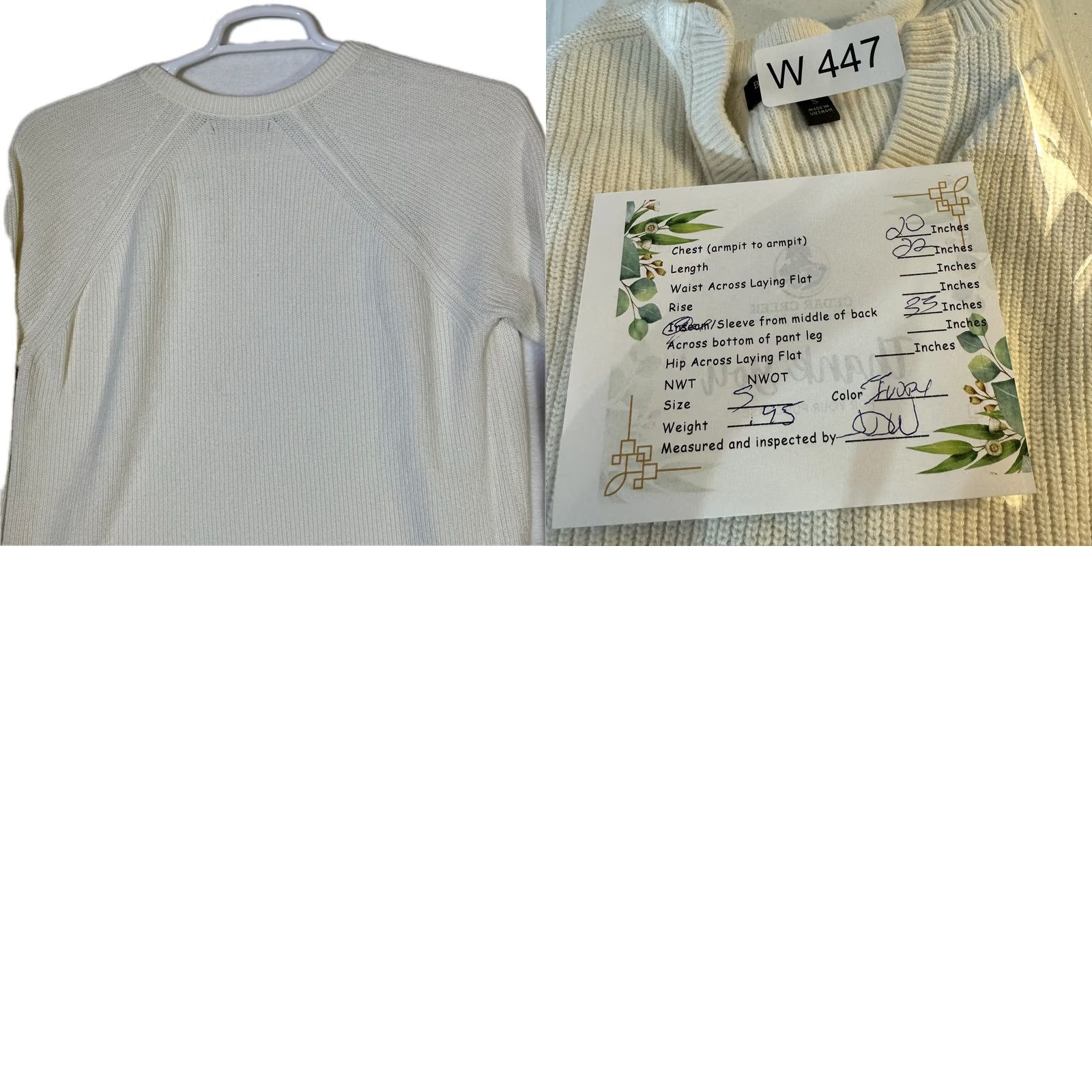 Banana Republic Banana Republic Women’s Ivory Split‑Neck Knit Pullover Sweater Size S W447 Size S / US 4 / IT 40 - 9 Thumbnail