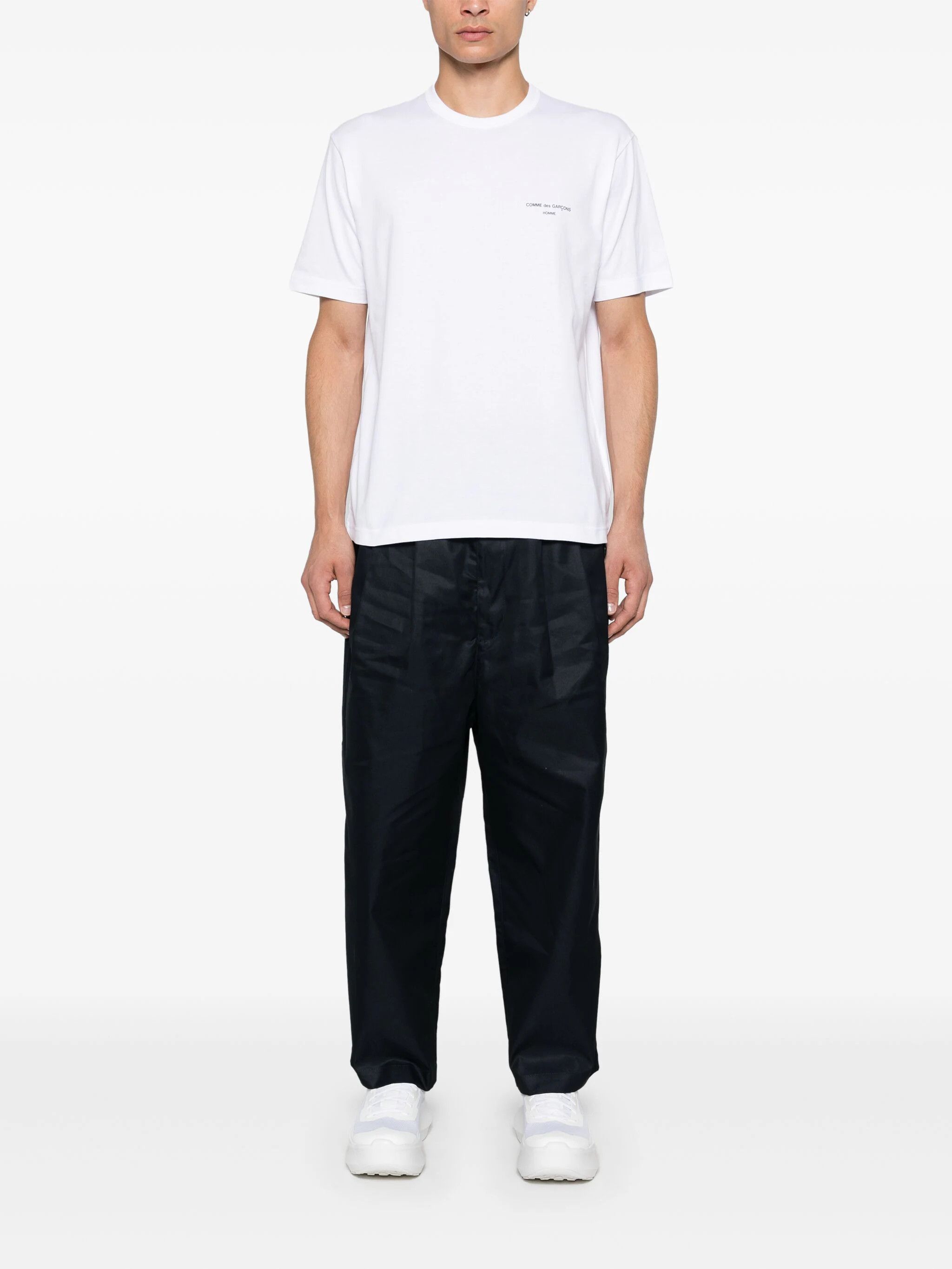 Comme des Garcons Homme o1mle1024 Logo T- Shirt in White Size US S / EU 44-46 / 1 - 2 Thumbnail