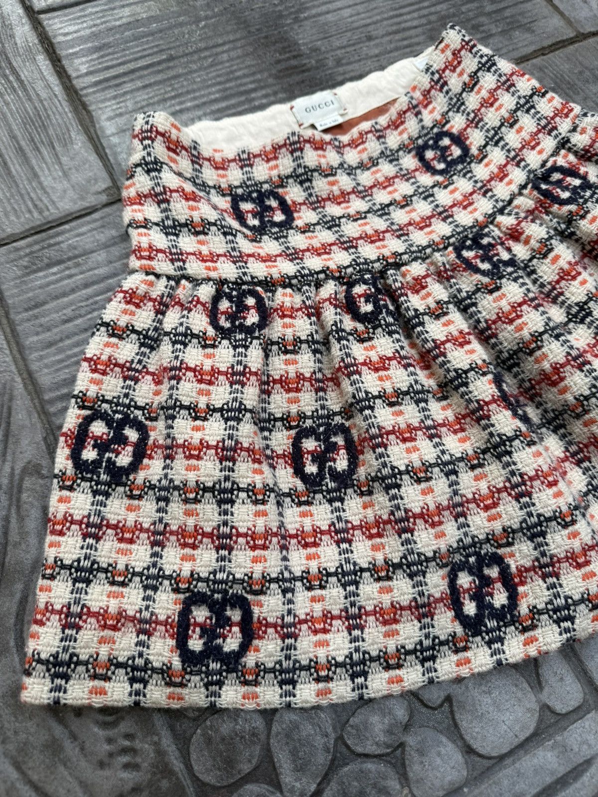 Gucci Gucci "GG" Tweed Mini Skirt Size 24" / US 00 / IT 34 - 2 Thumbnail