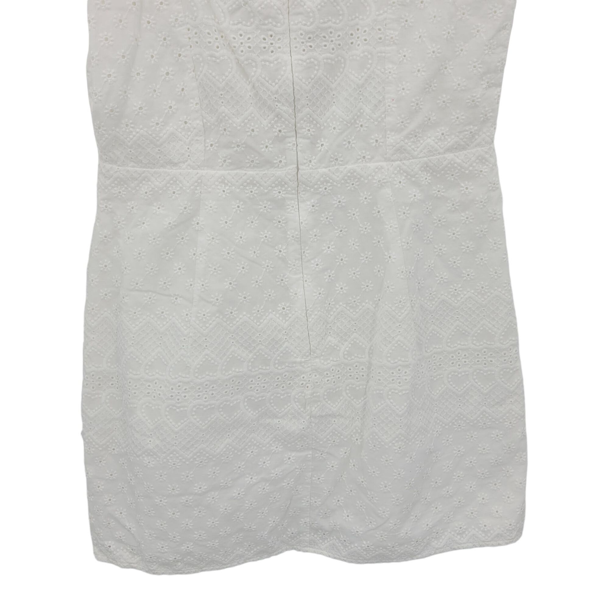For Love & Lemons Love & Lemons Eyelet Lace-Up Mini Dress L White Sleeveless Size L / US 10 / IT 46 - 11 Thumbnail