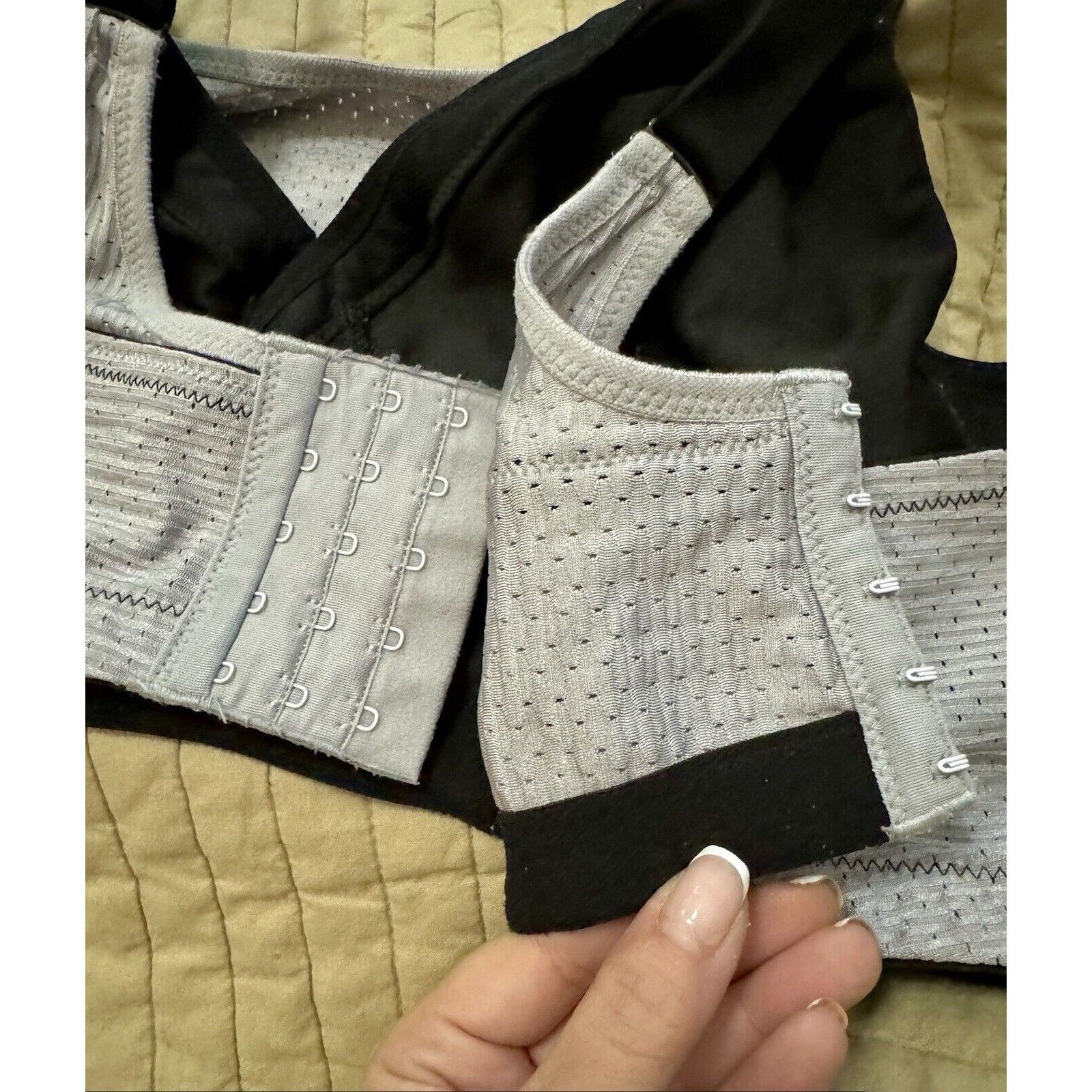 Other Glamorize Black/Gray Custom Control Wireless Sports Bra 46D Size ONE SIZE - 8 Thumbnail