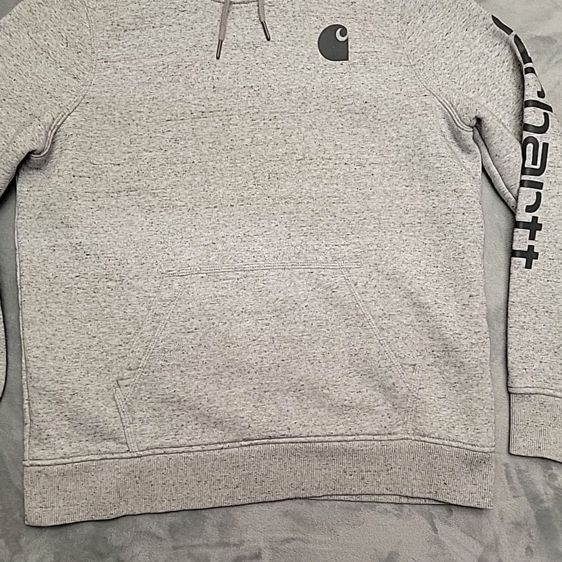 Carhartt Carhartt Hoodie Womens L Gray Relaxed Fit Hooded Logo Sweatshirt Workwear Size L / US 10 / IT 46 - 2 Thumbnail