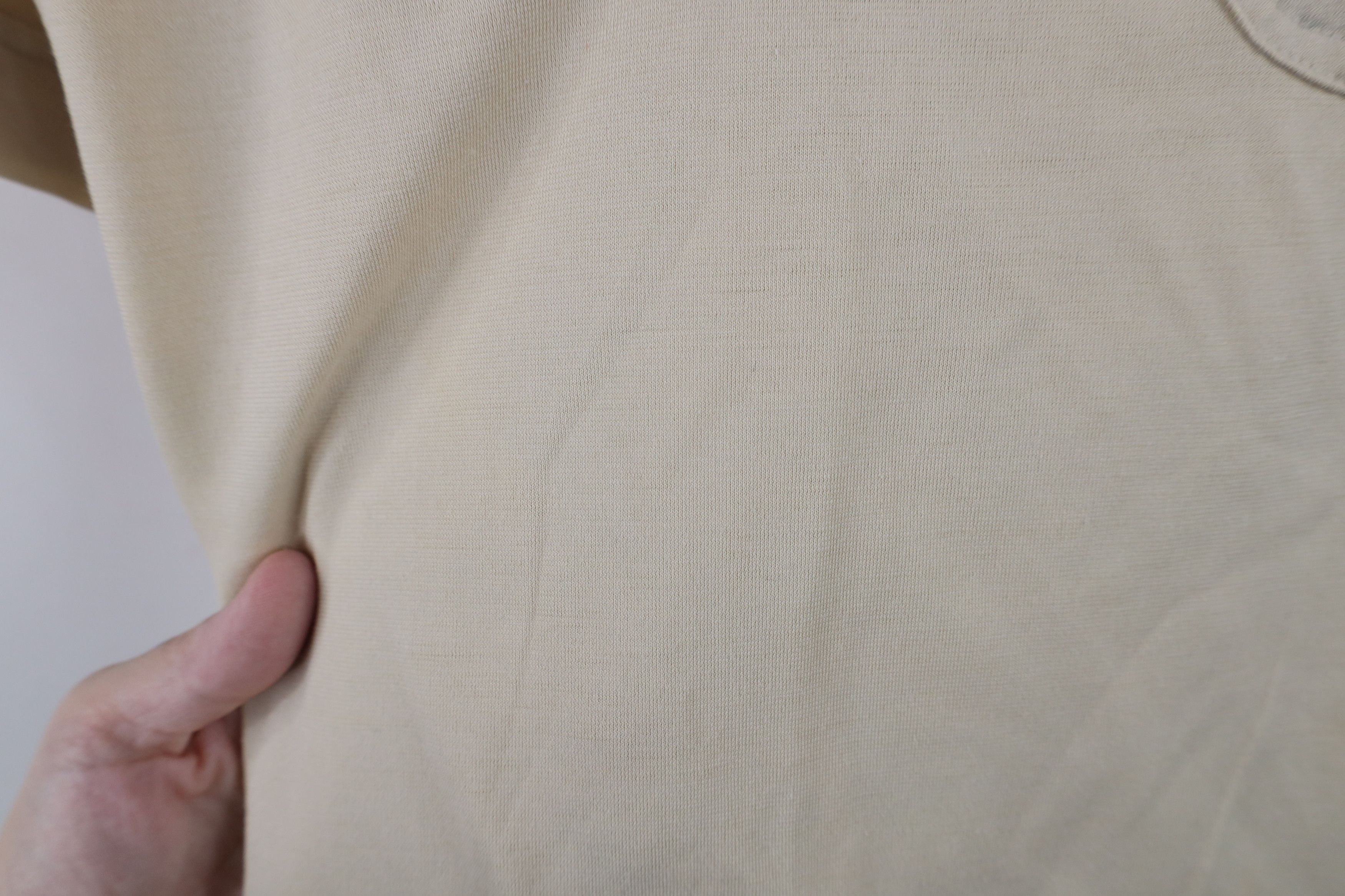 Vintage Vintage 70s Streetwear Knit Collared Golf Polo Shirt Beige Size US L / EU 52-54 / 3 - 4 Thumbnail