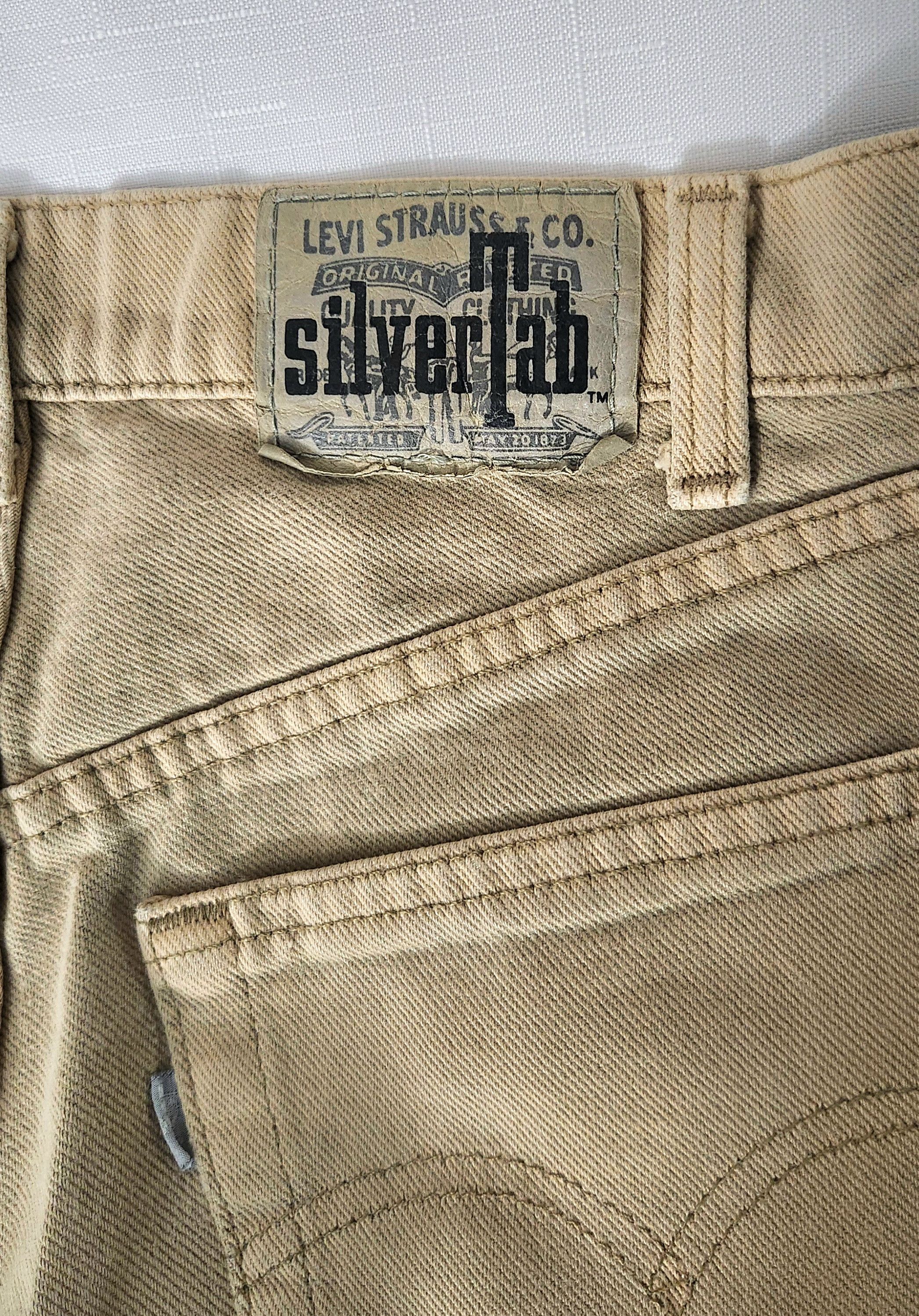 Levi's × Vintage Vtg 90s Levi’s Silver Tab Loose Fit Jeans Shorts Beige 31 Size US 31 - 12 Thumbnail