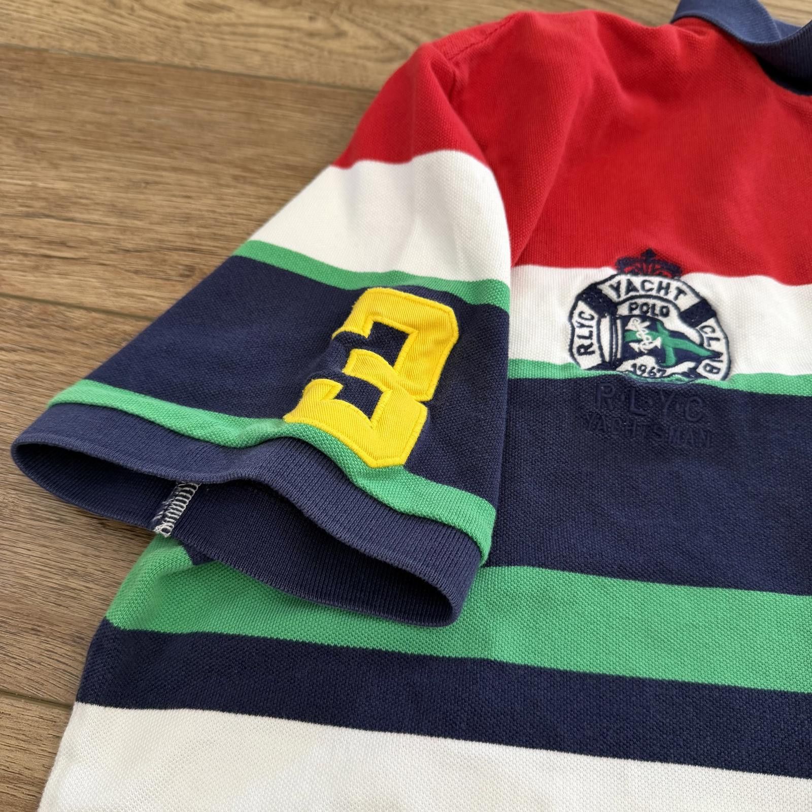 Polo Ralph Lauren Polo Ralph Lauren Yacht Club Big Pony 3 Striped Polo Preppy Size US XL / EU 56 / 4 - 2 Thumbnail