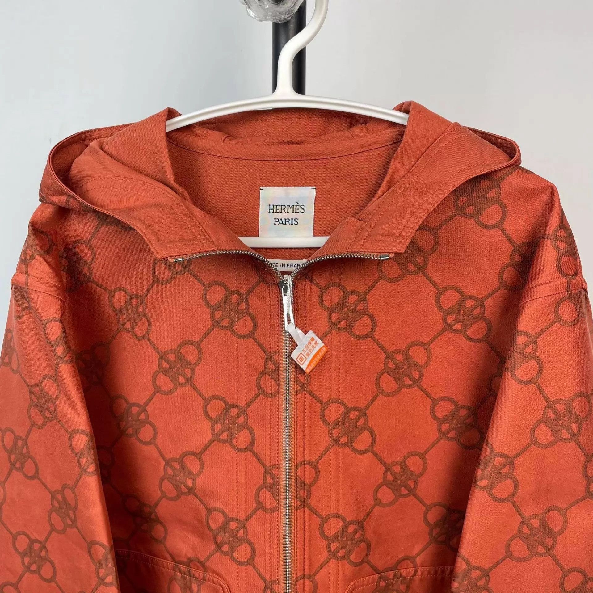 Hermes Hermès new with tags hooded jacket 36 orange Size XS / US 0-2 / IT 36-38 - 9 Thumbnail