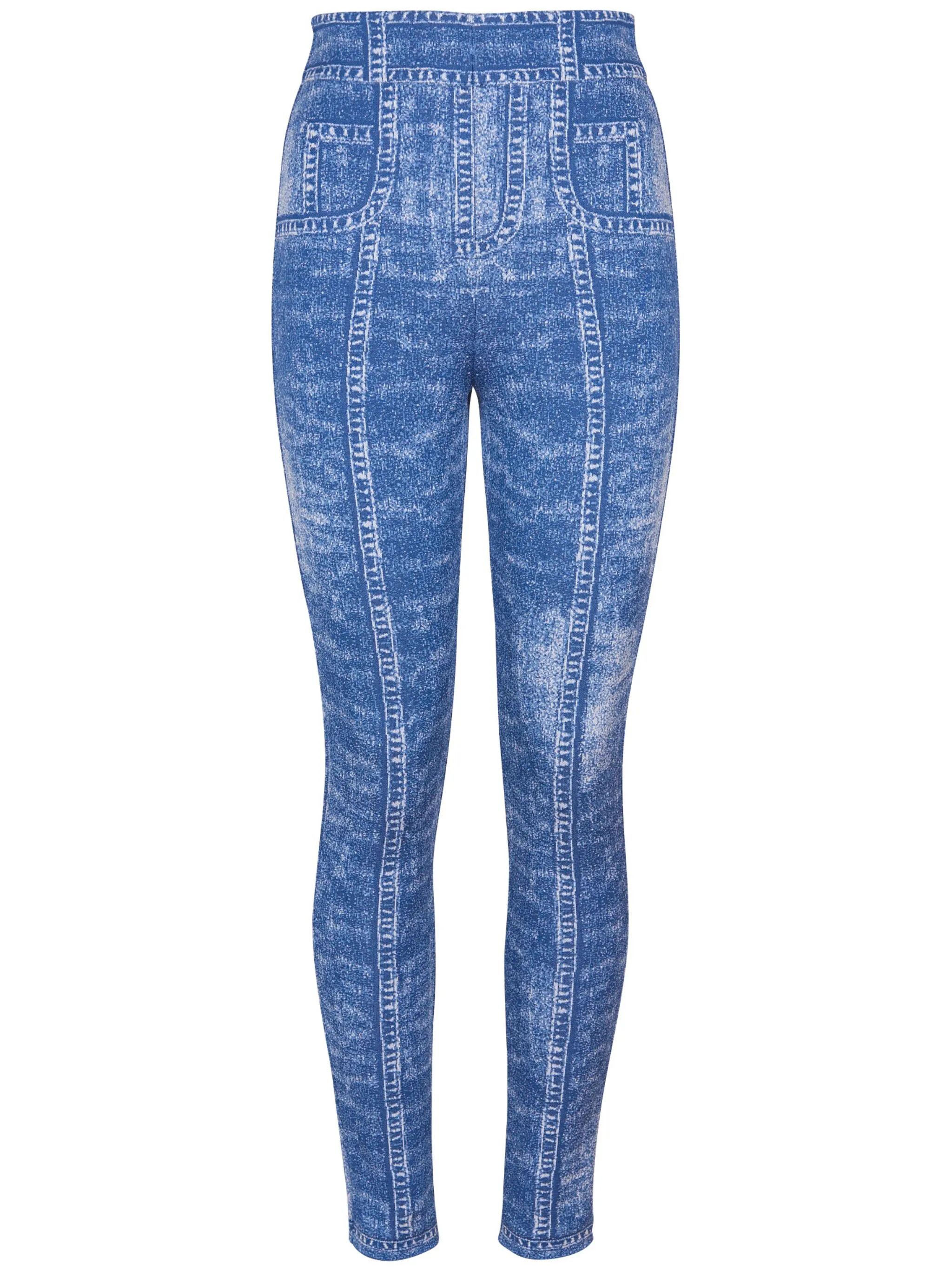 o1srvl11e1125 Jacquard Leggings in Blue
