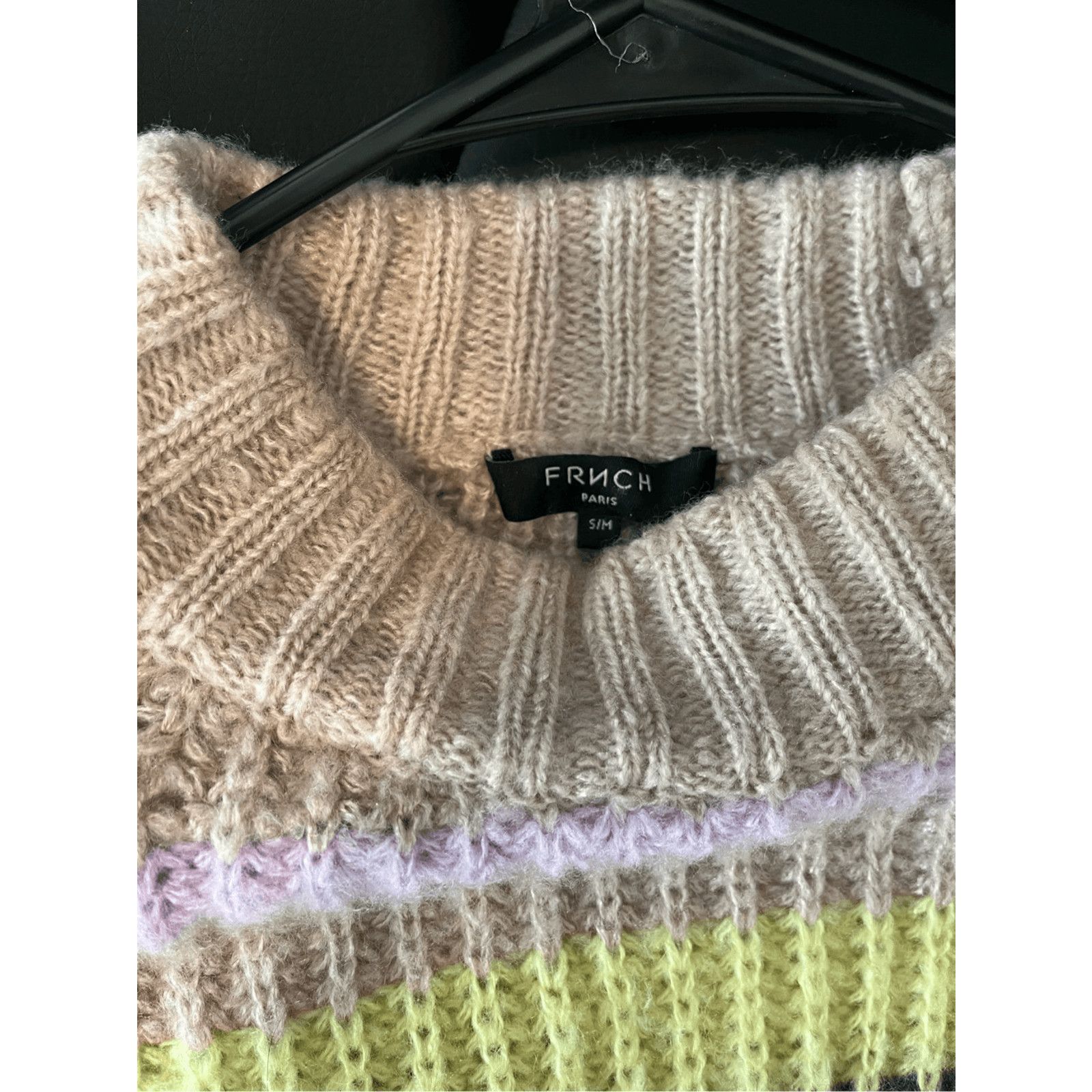 FRNCH FRNCH Nephelie Stripe Chunky Knit Sweater - Size S/M Size M / US 6-8 / IT 42-44 - 3 Thumbnail