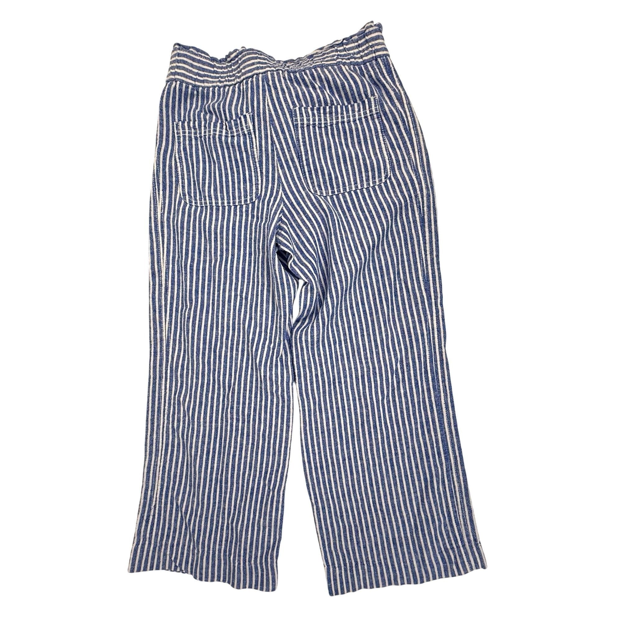 Other Jolt Linen-Blend Paper Bag Waist Blue Striped Casual Pants S Size 28" / US 6 / IT 42 - 4 Thumbnail